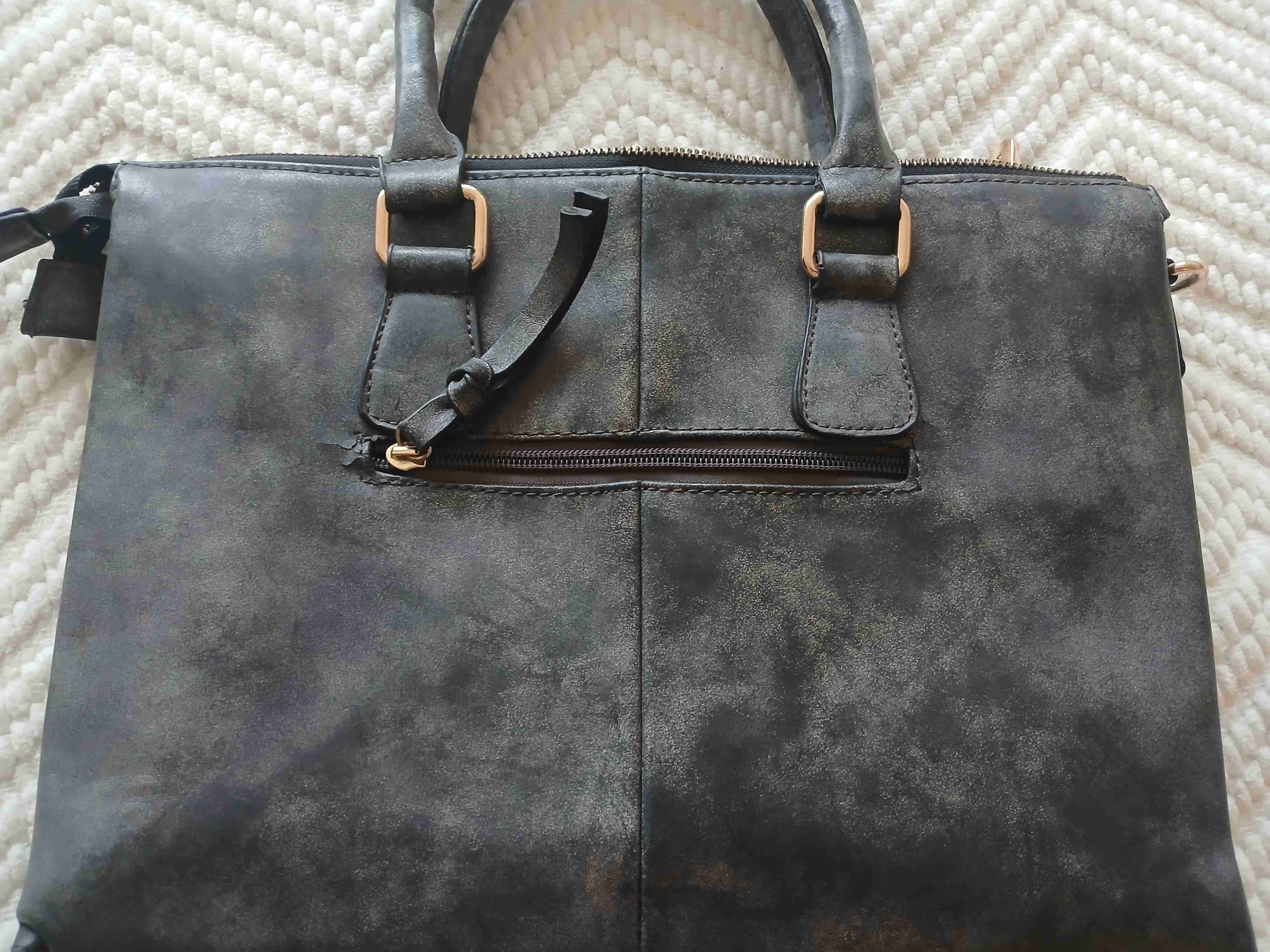 Bolso de mano negro elegante - miniatura 1