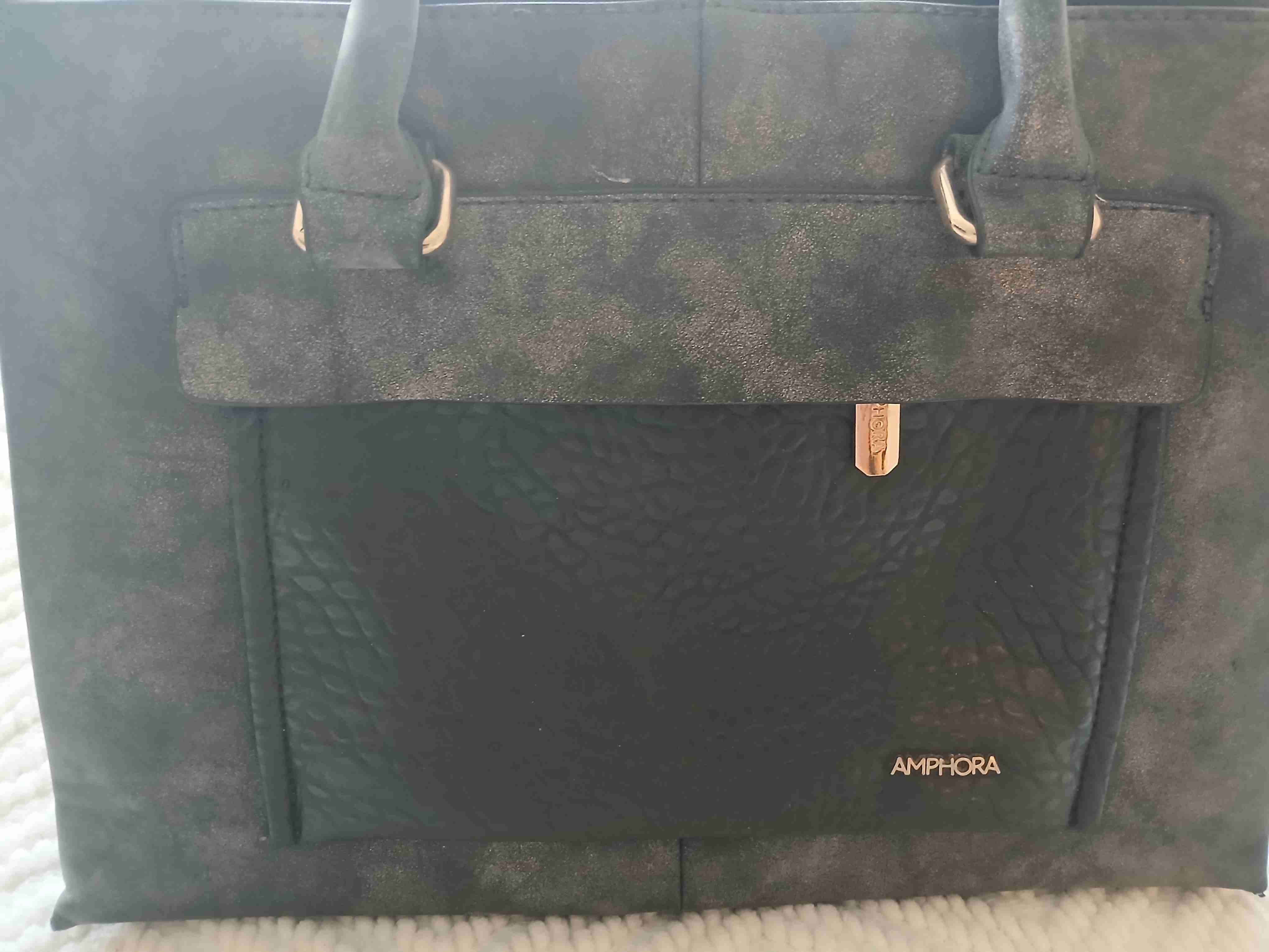 Bolso de mano negro elegante - miniatura 5
