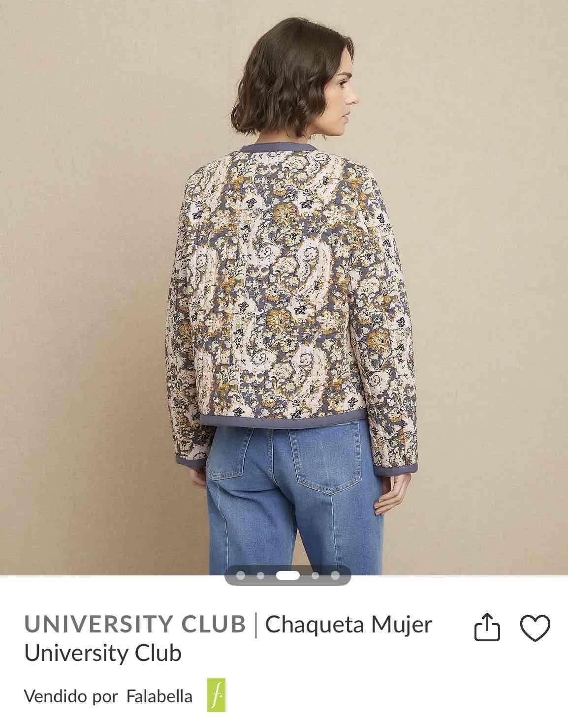 Chaqueta mujer estampada University Club - miniatura 2