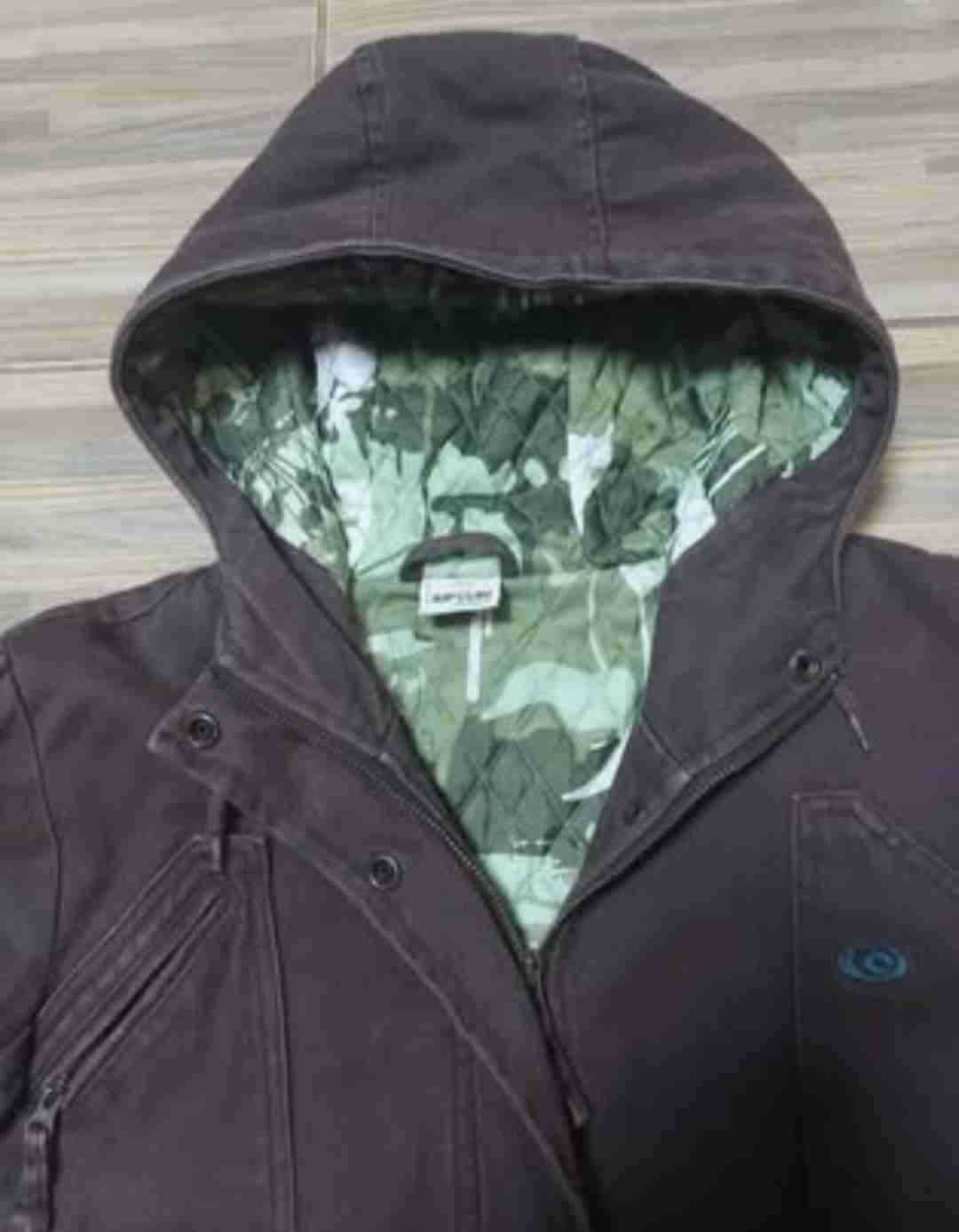 Chaqueta Rip curl con capucha color marrón - miniatura 1