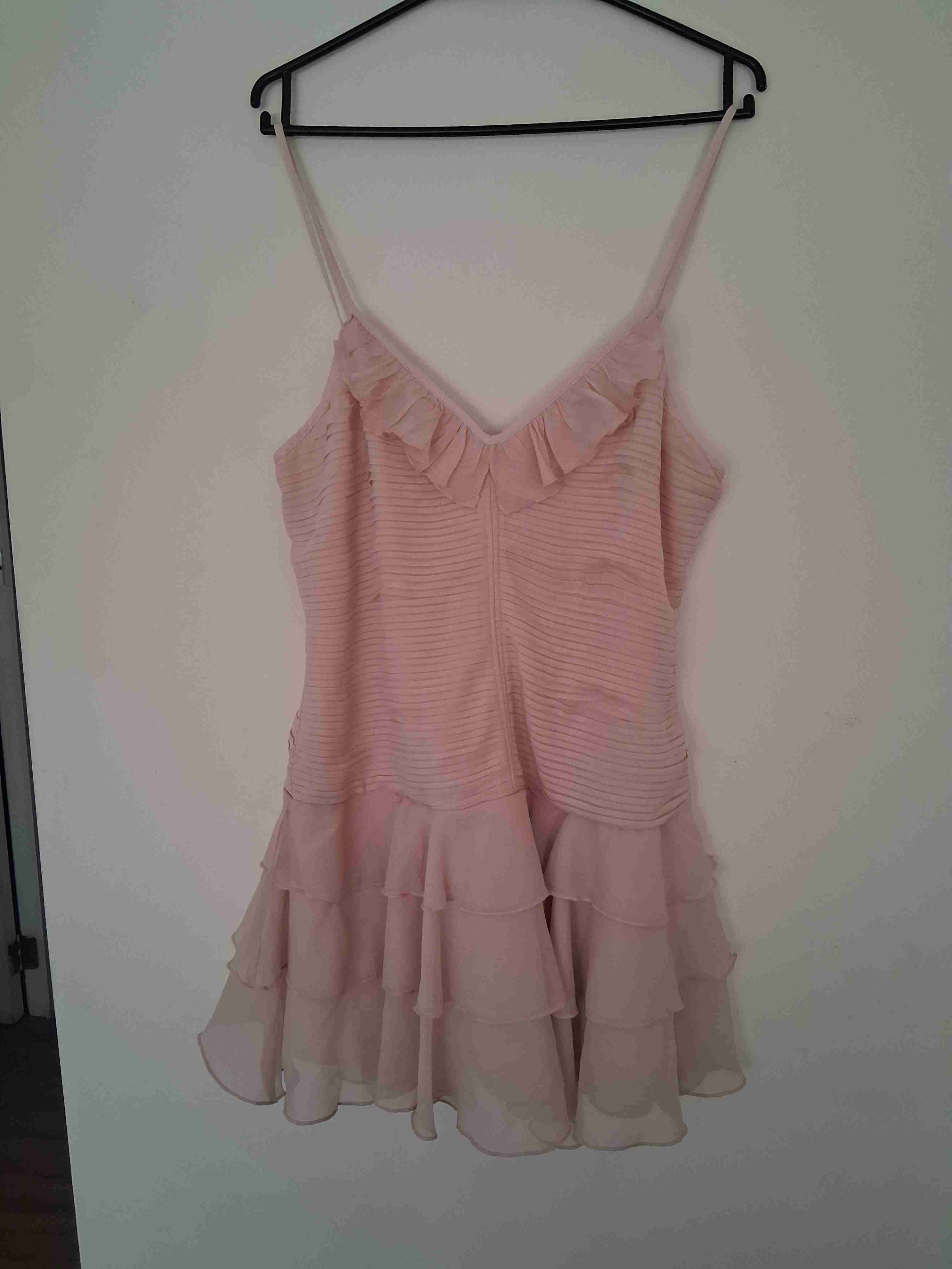 Vestido rosa con vuelo talla M - 1