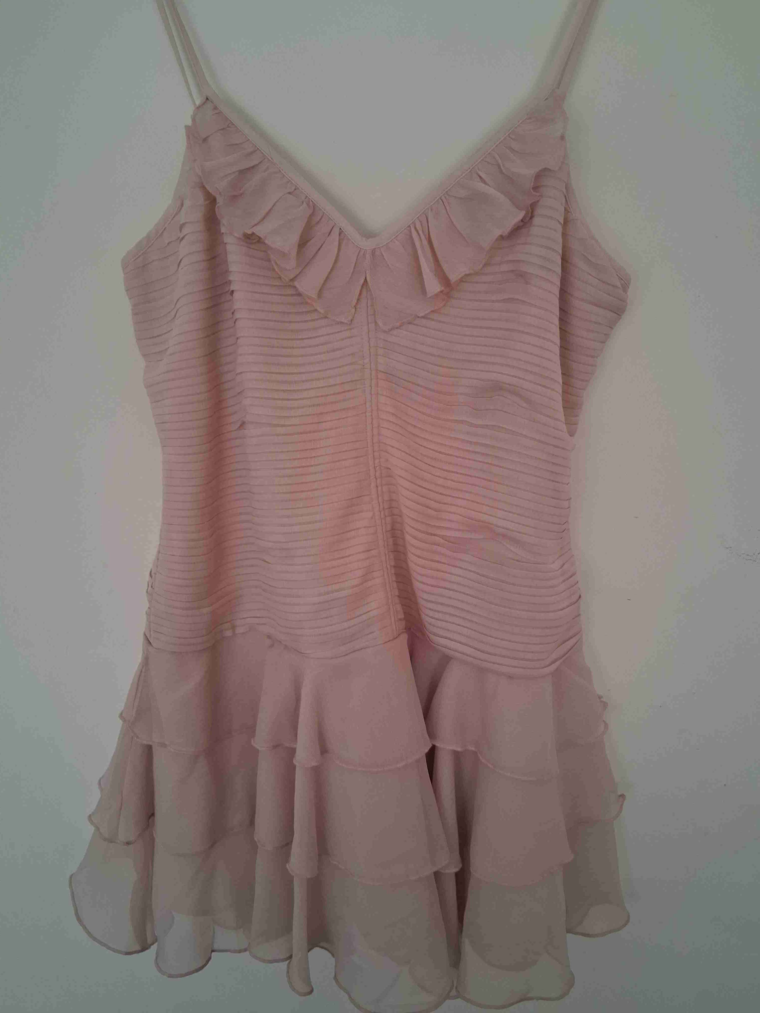 Vestido rosa con vuelo talla M - 2