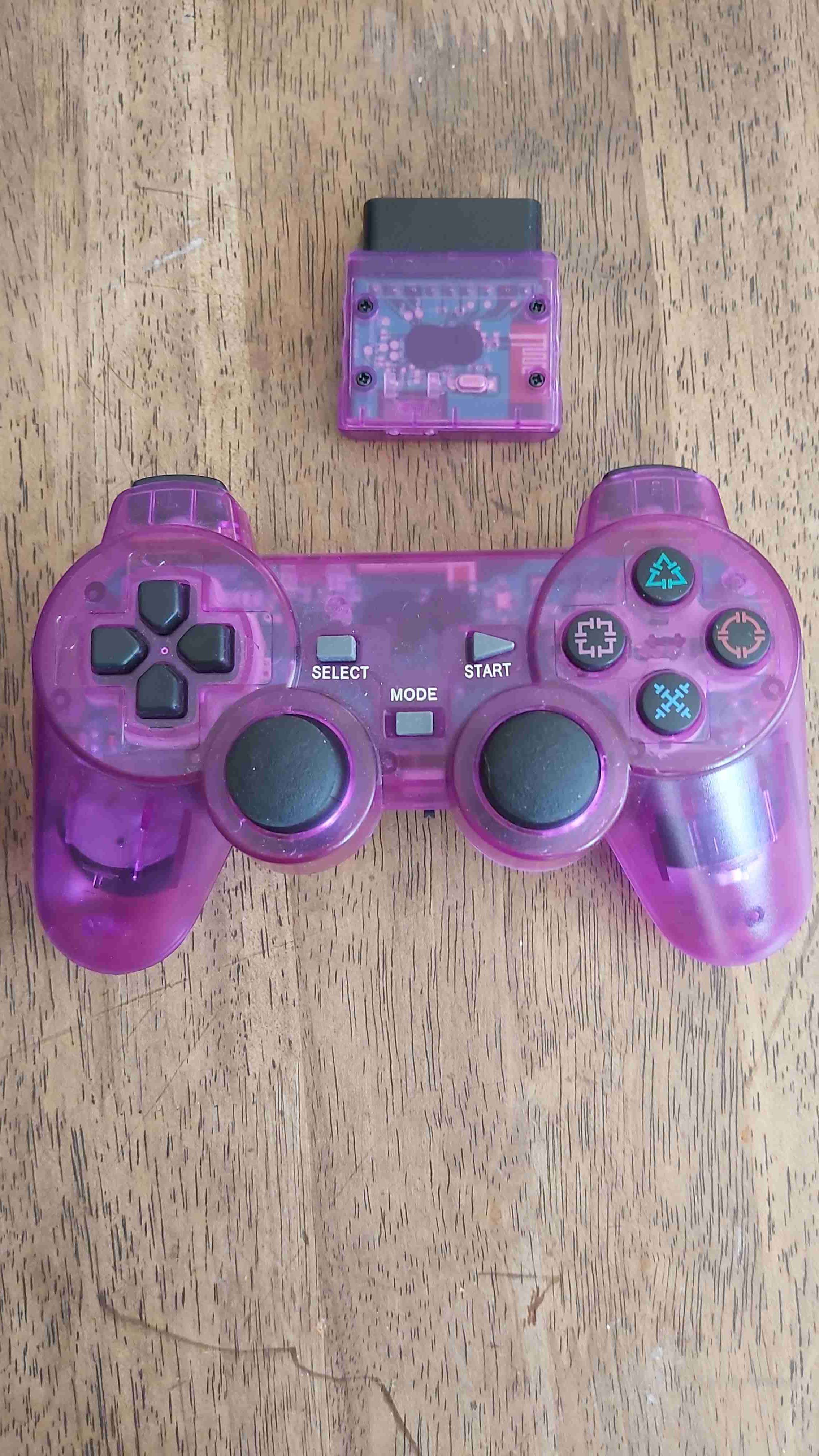 Controlador inalámbrico morado para PS2
