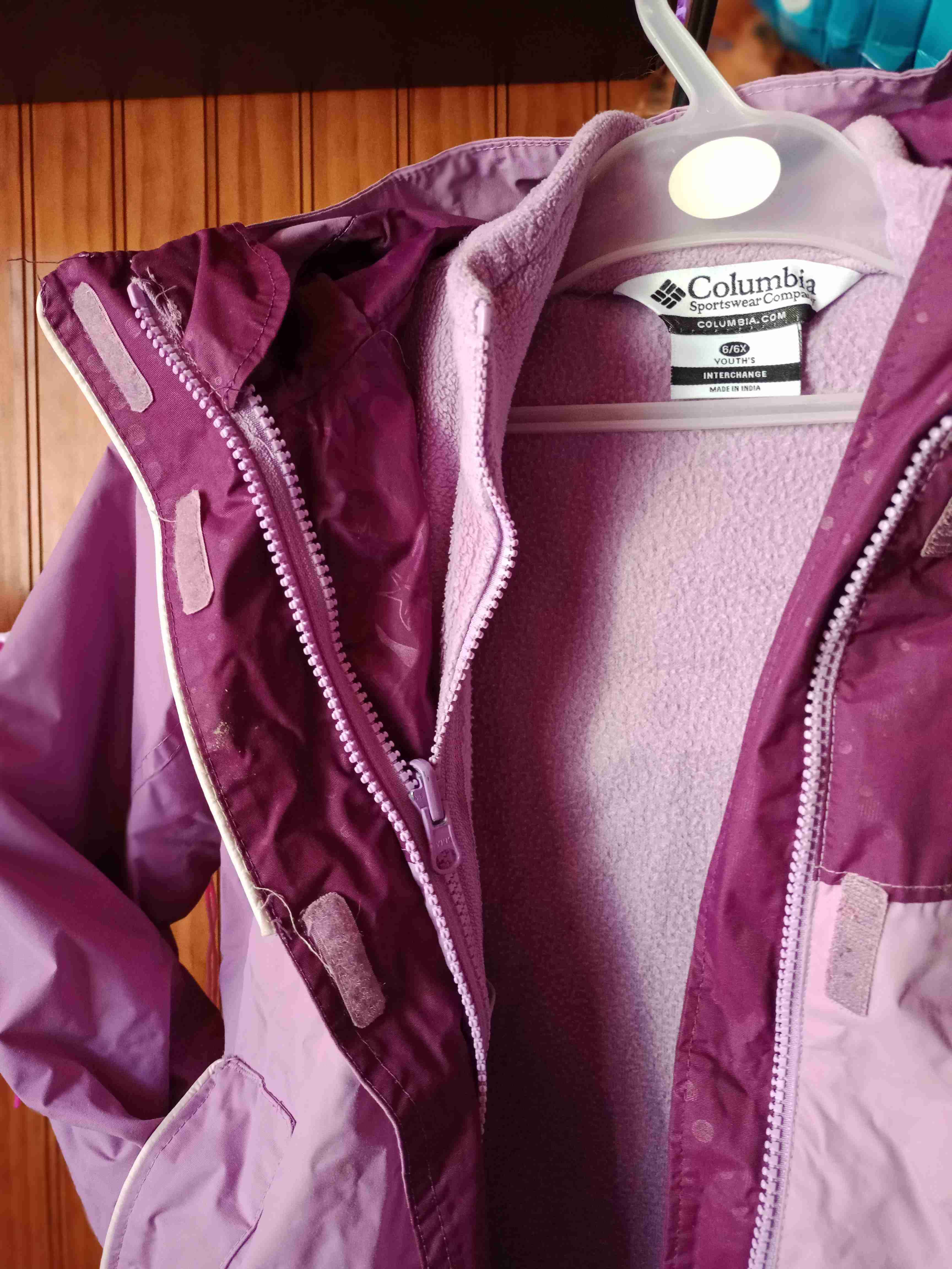 Chaqueta morada Columbia para niña - miniatura 2
