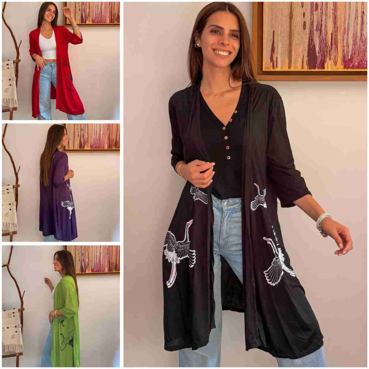 Kimonos largos de varios colores