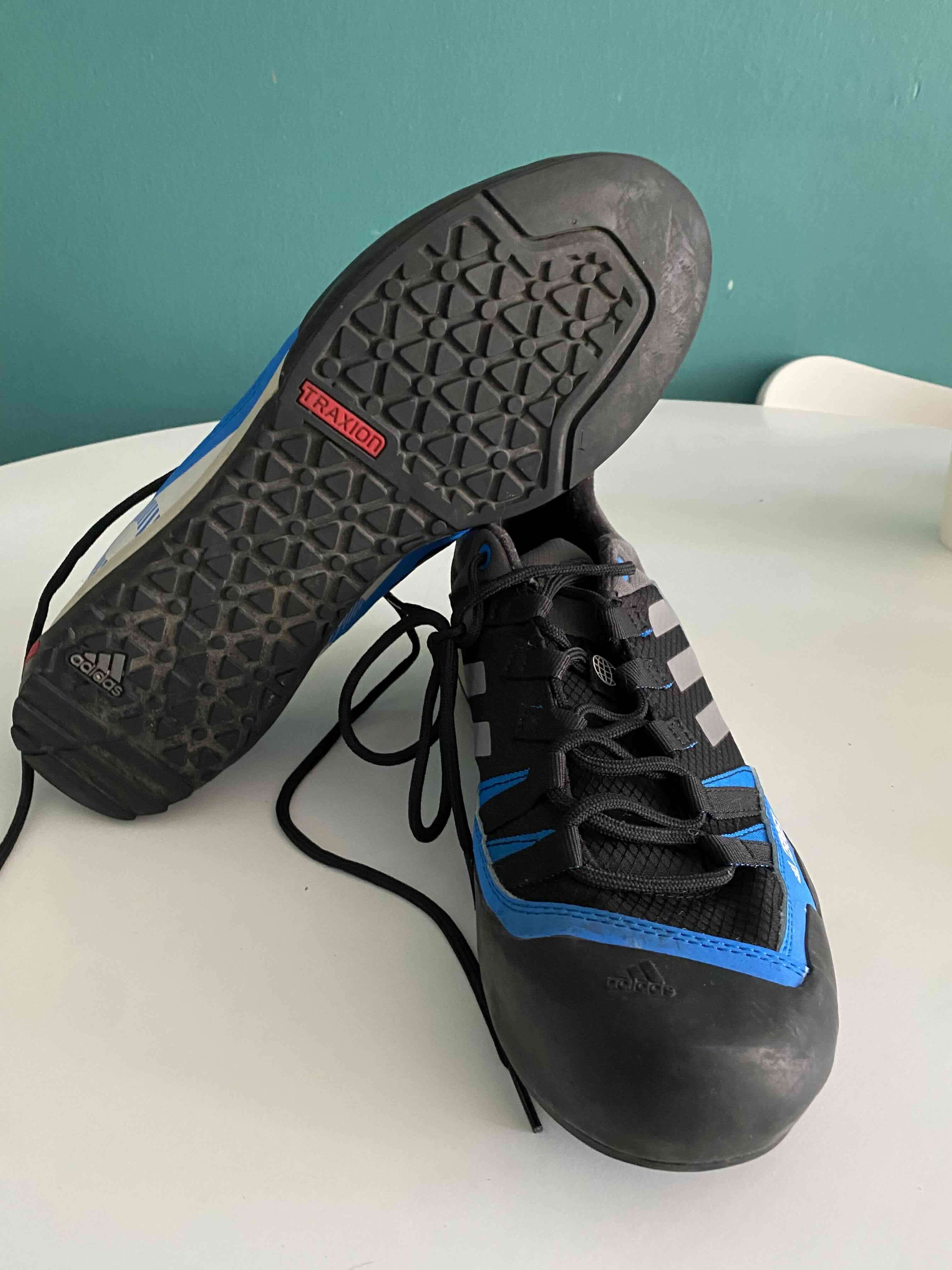 Zapatillas deportivas Adidas azul y gris - miniatura 3