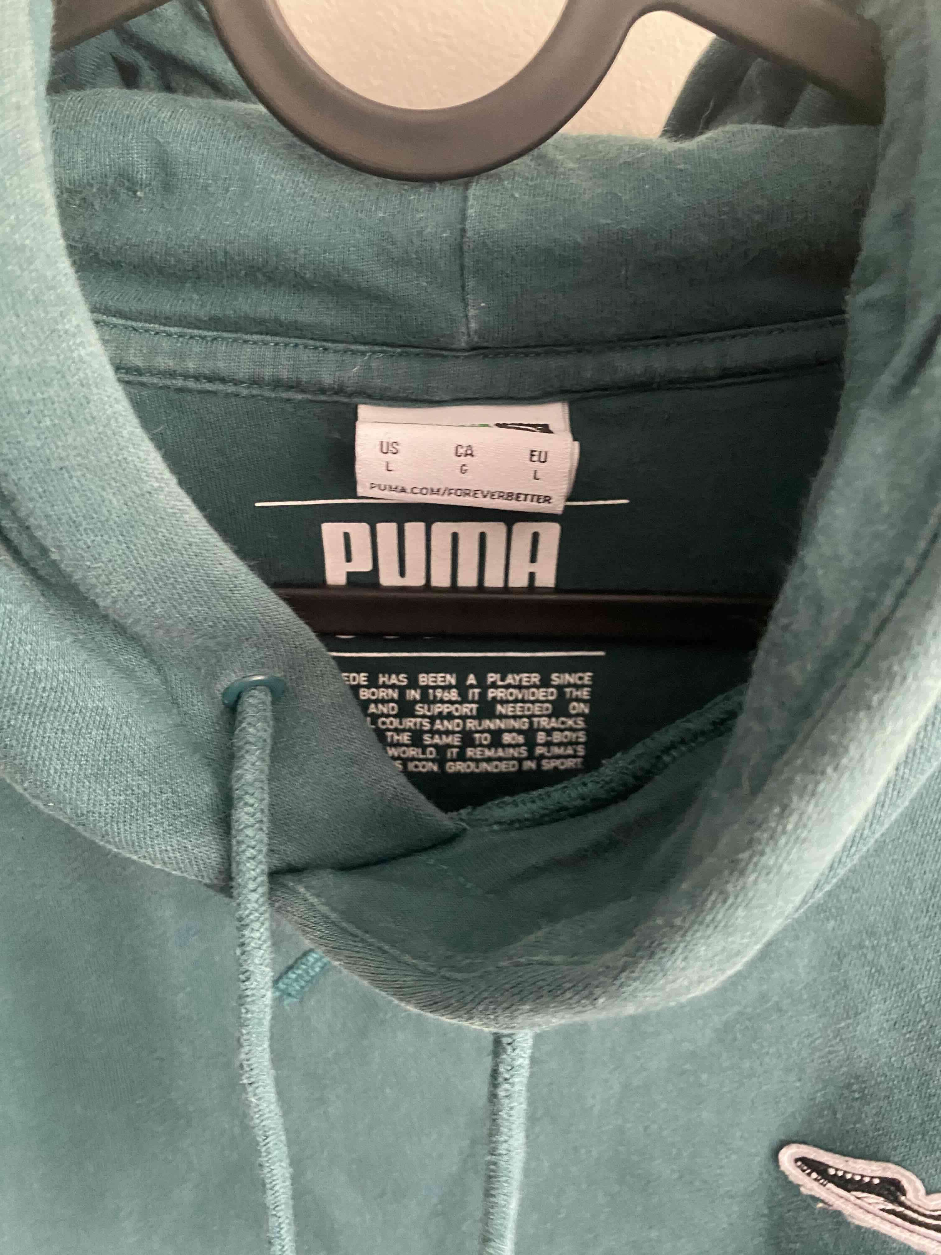 Polerón verde Puma con capucha - miniatura 1