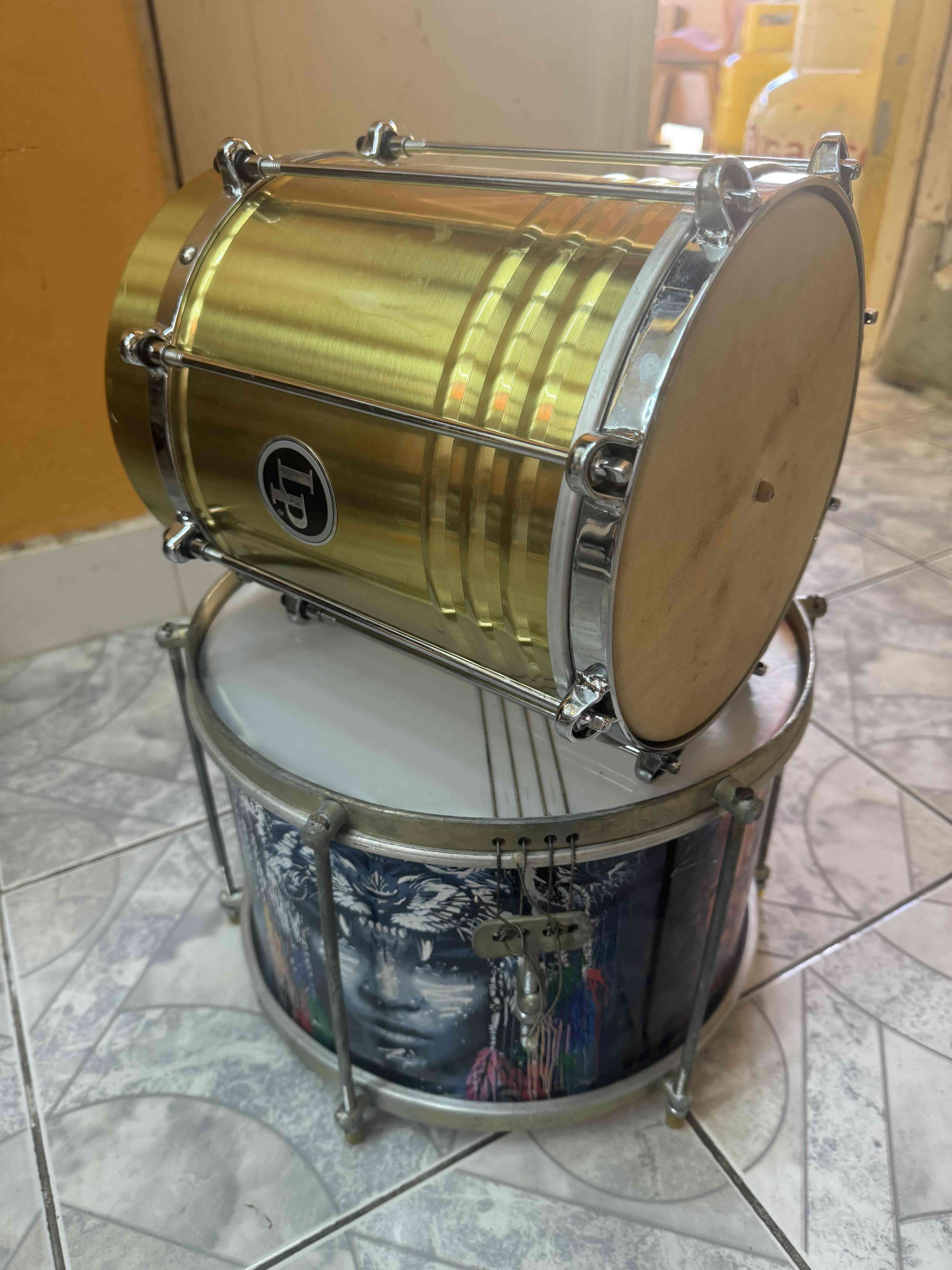 Cuica dorada LP usado para BATUCADA + regalos - miniatura 2