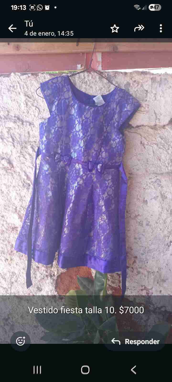 Vestido de fiesta morado t10 - miniatura 2