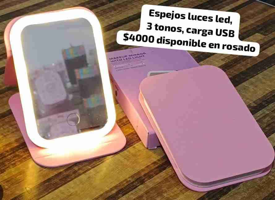 Espejo de maquillaje LED rosado - miniatura 1