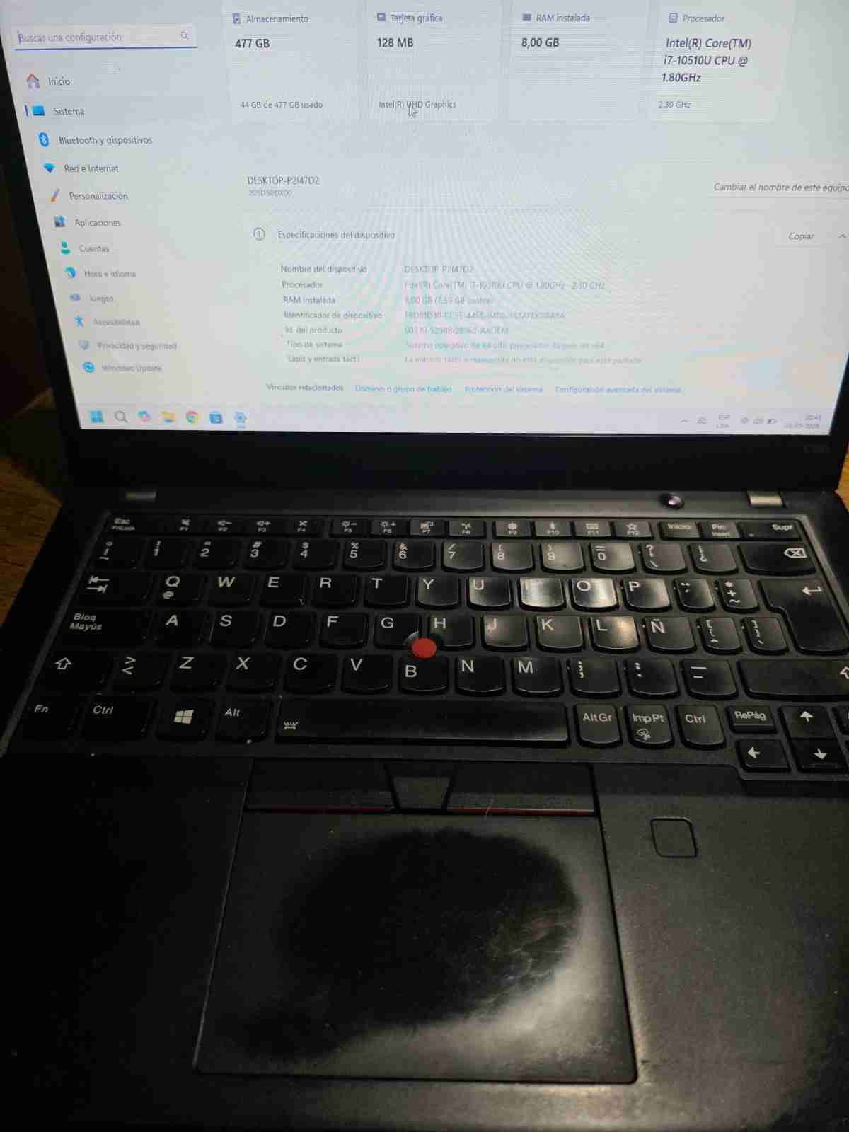 Laptop Lenovo x390 i7 8GB RAM - miniatura 1