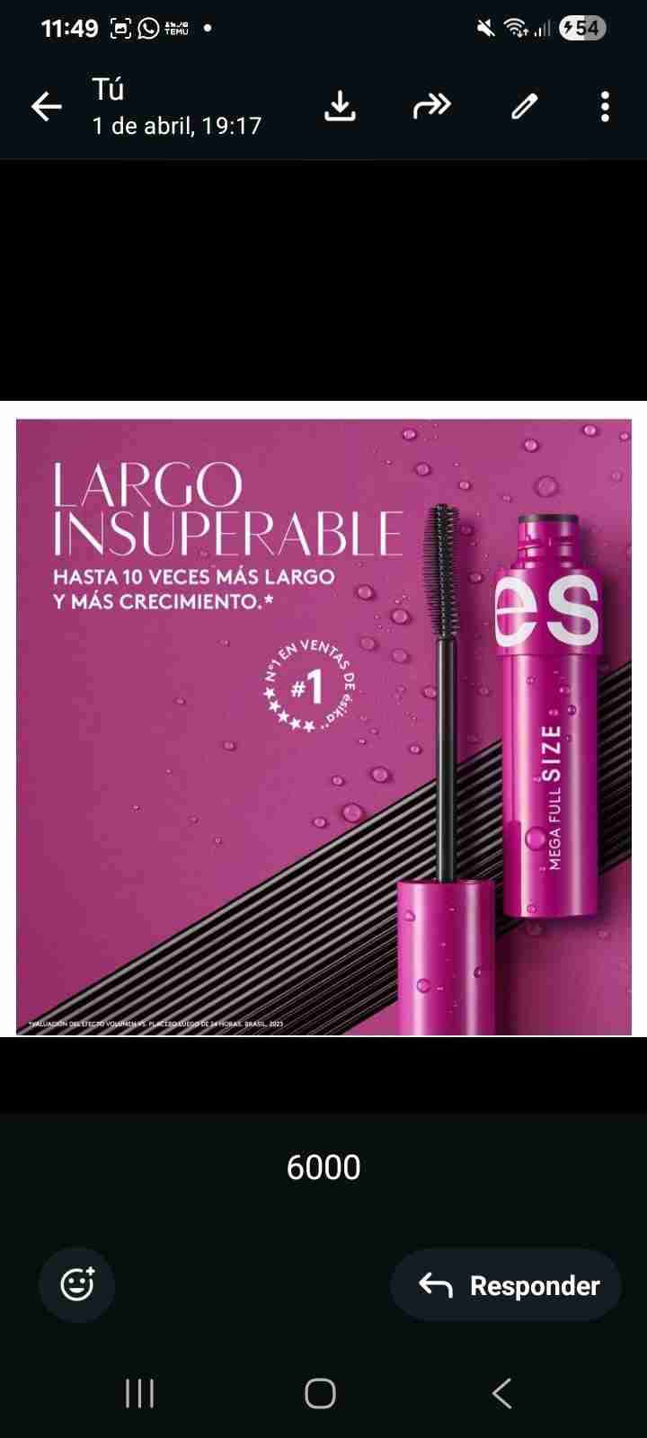 Rímel volumen mega full size - 2