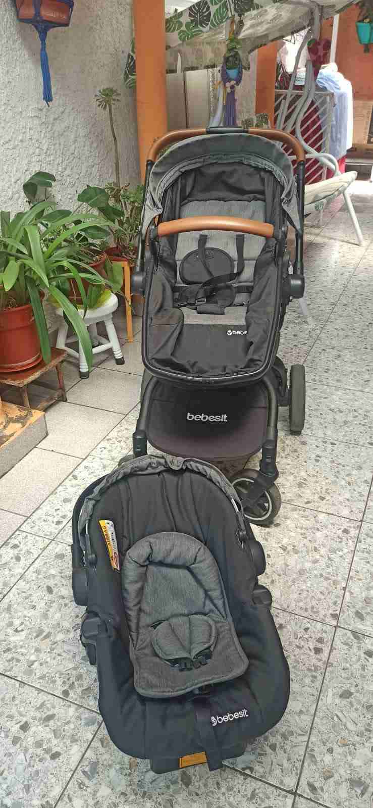 Coche de bebé Bebesit 360° gris - miniatura 1
