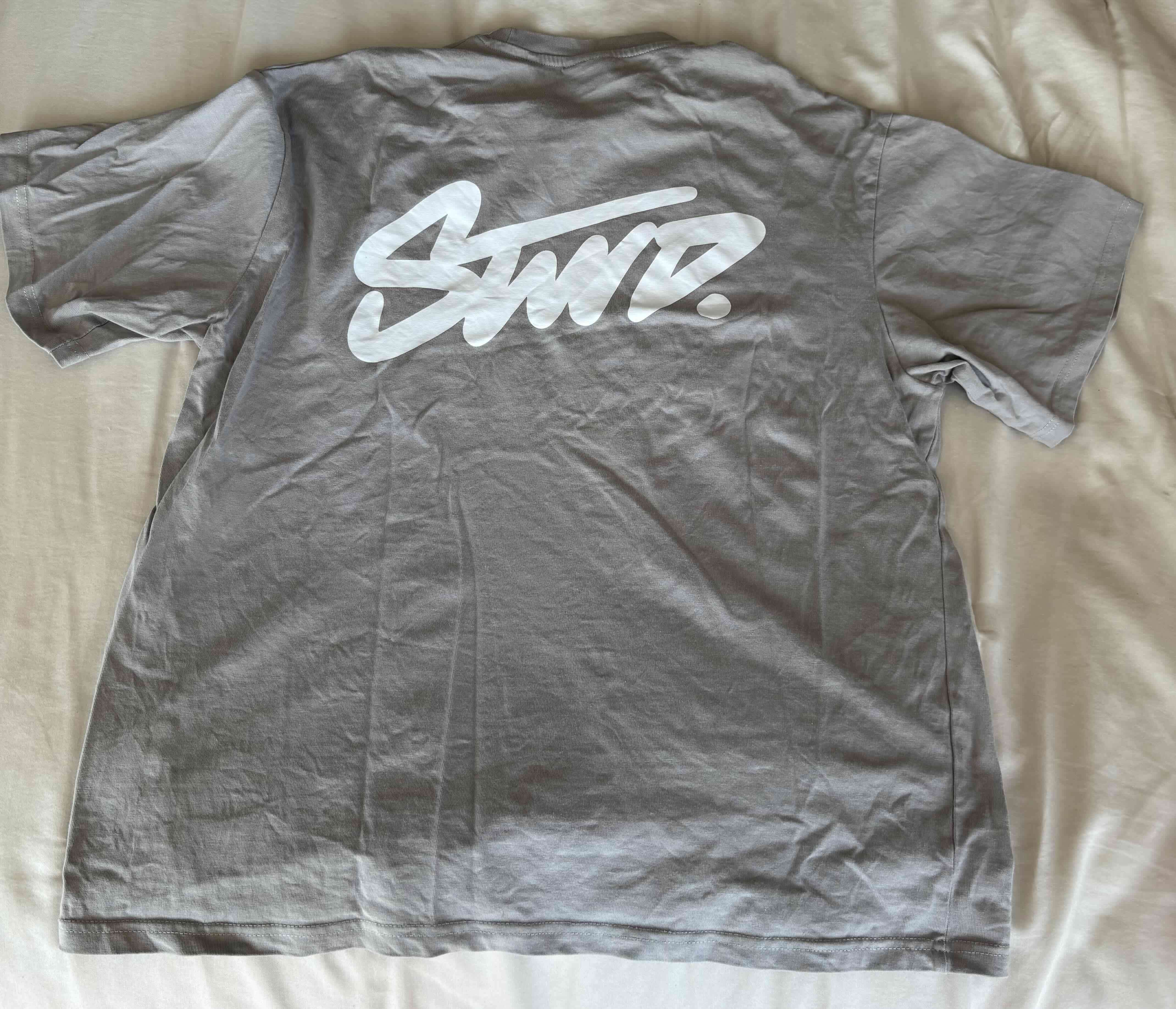 Polera gris con logo blanco - 2