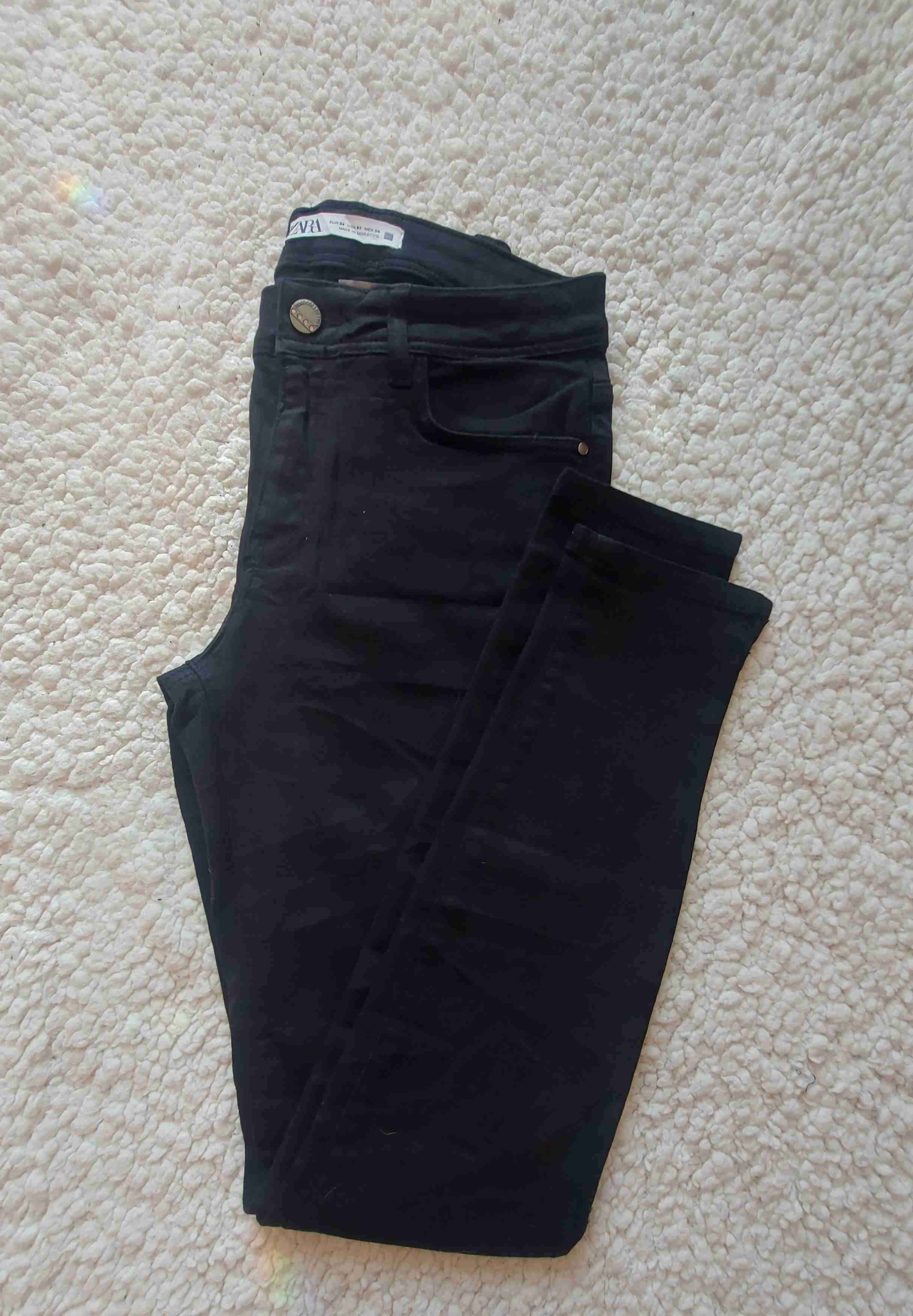 Jeans Zara negros talla 34, Skini tiro alto - miniatura 3