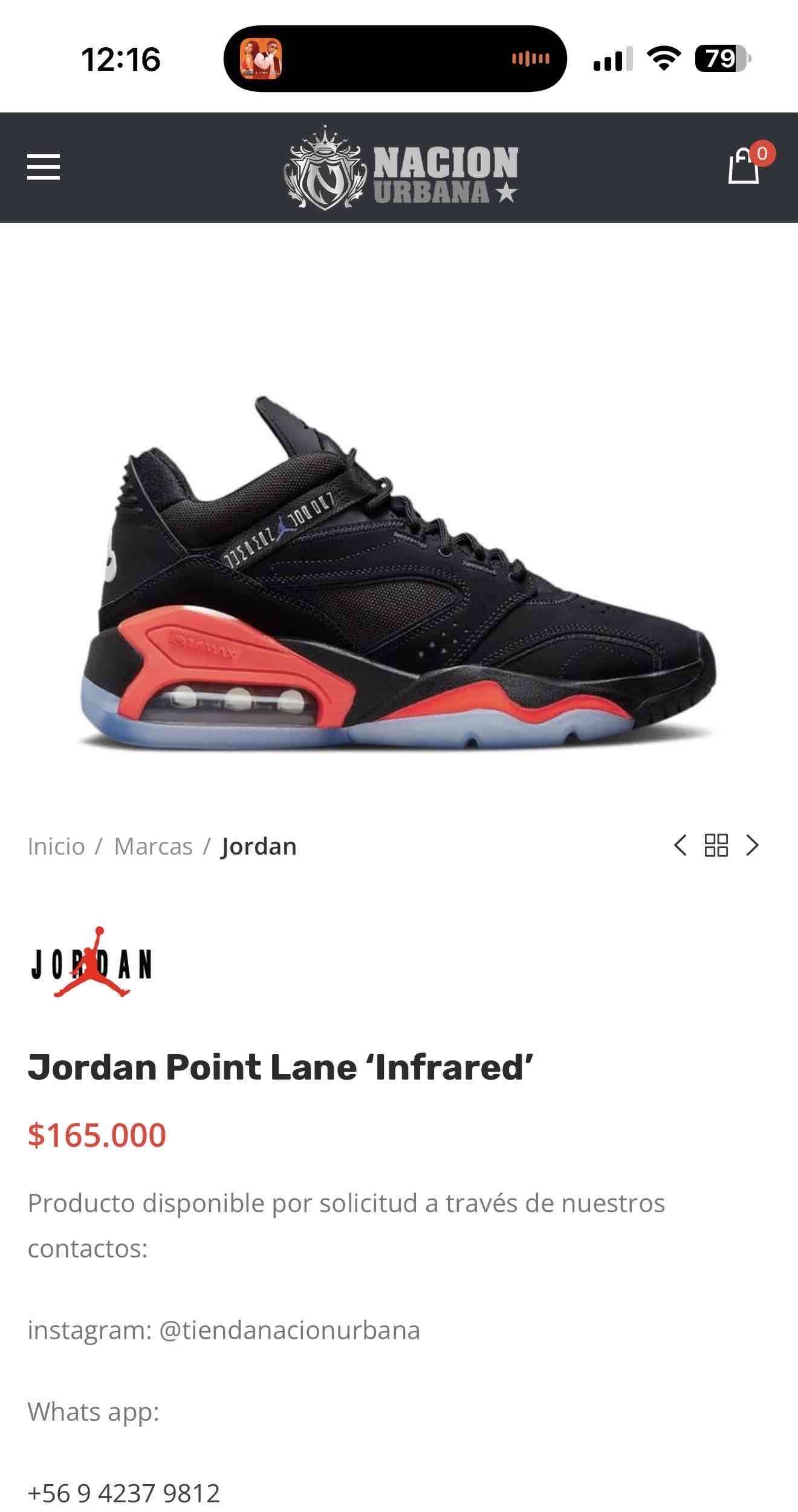 Zapatillas Nike Air Jordan Point Lane Infrarrojo - 6