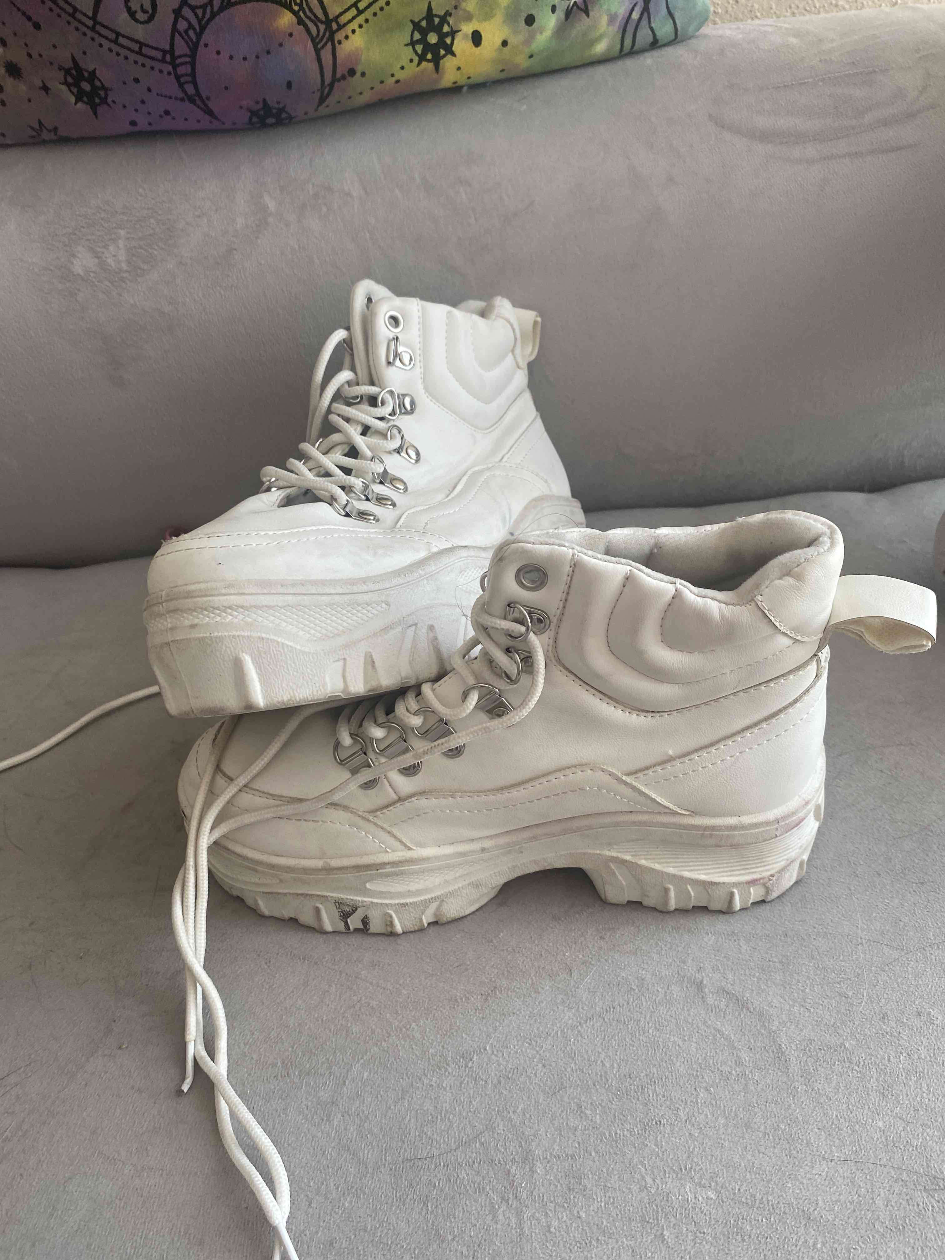 Botas blancas plataforma - miniatura 1