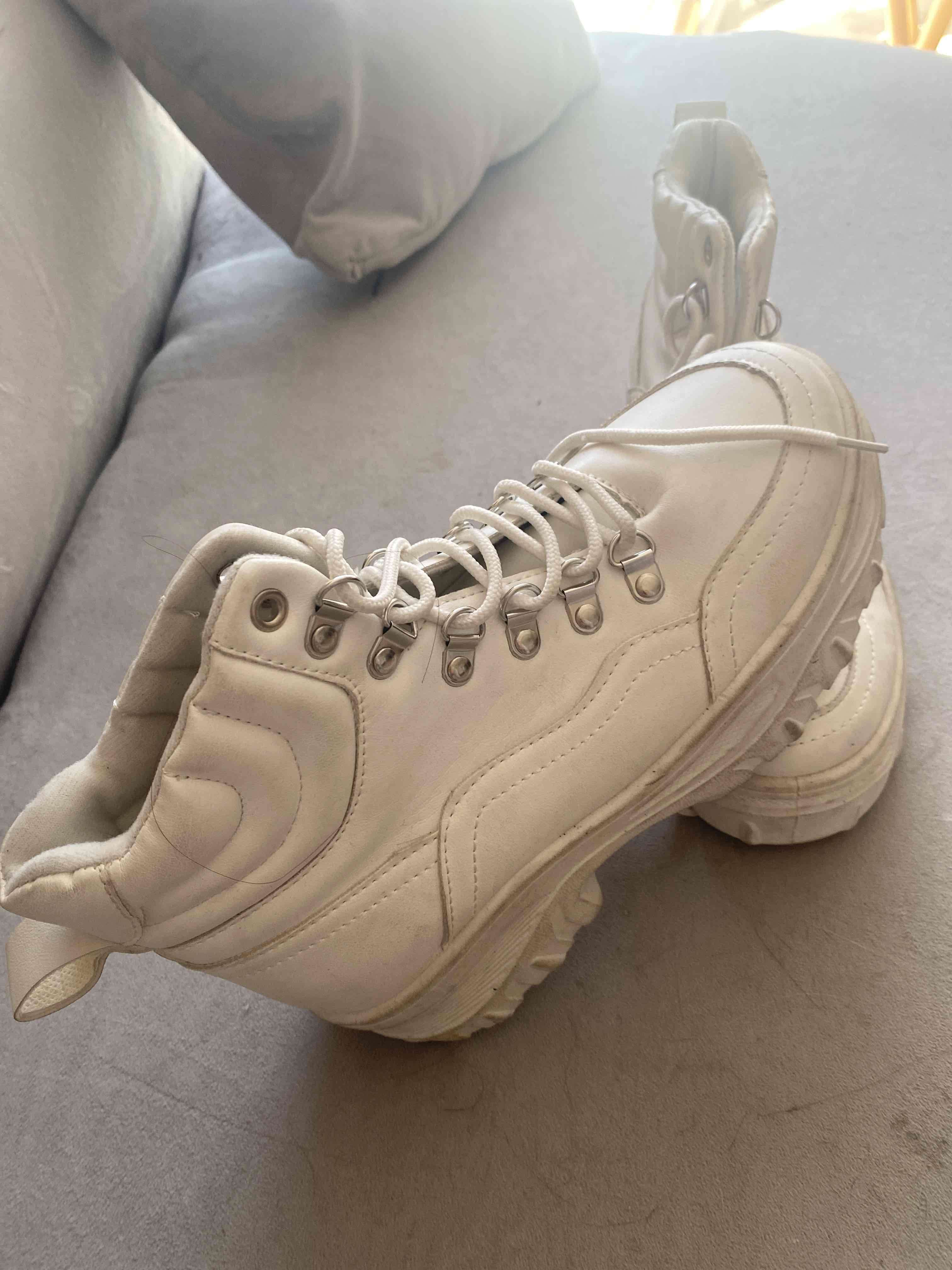 Botas blancas plataforma - miniatura 2