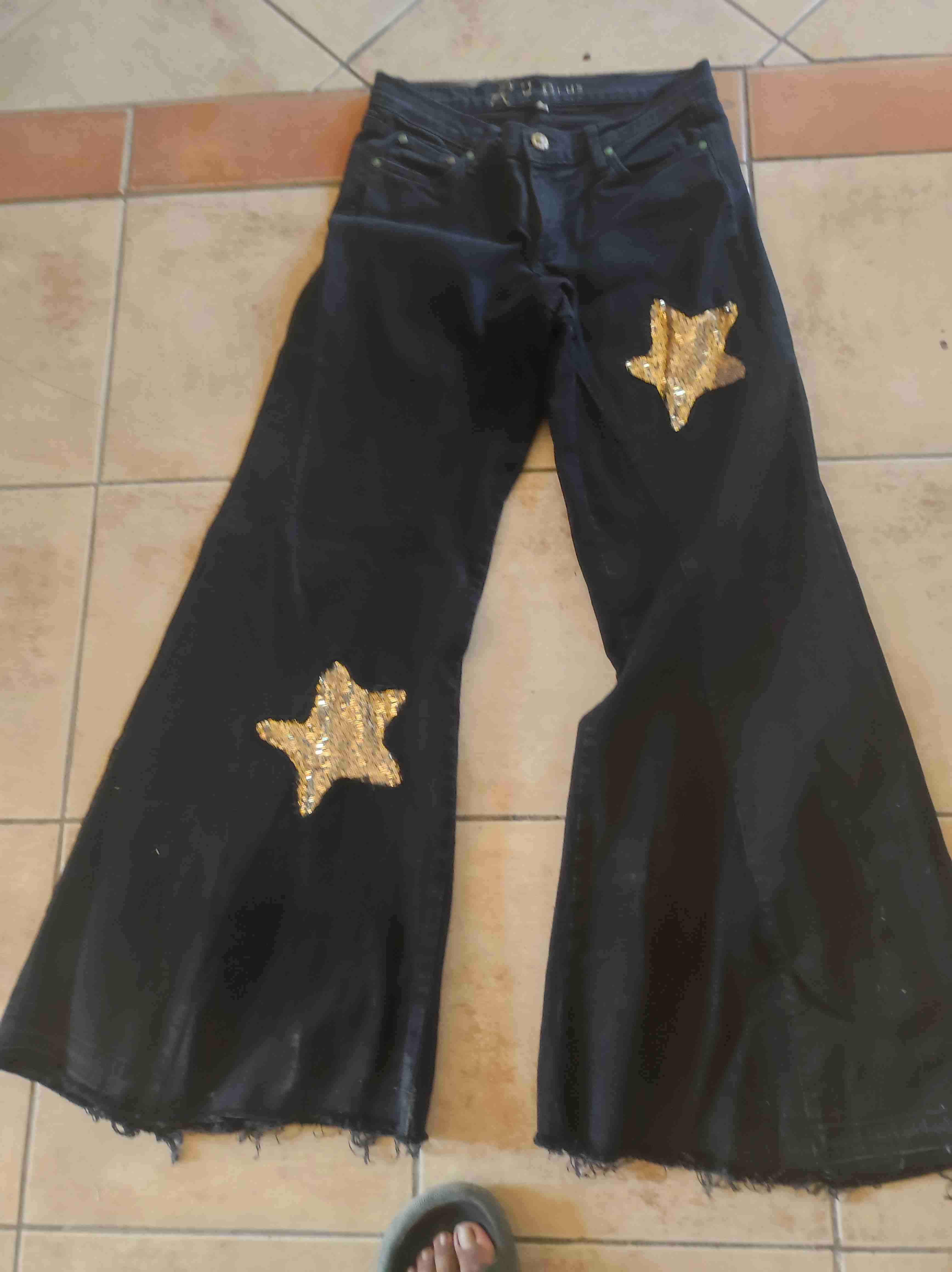 Jeans mujer celestes con estrellas - miniatura 3