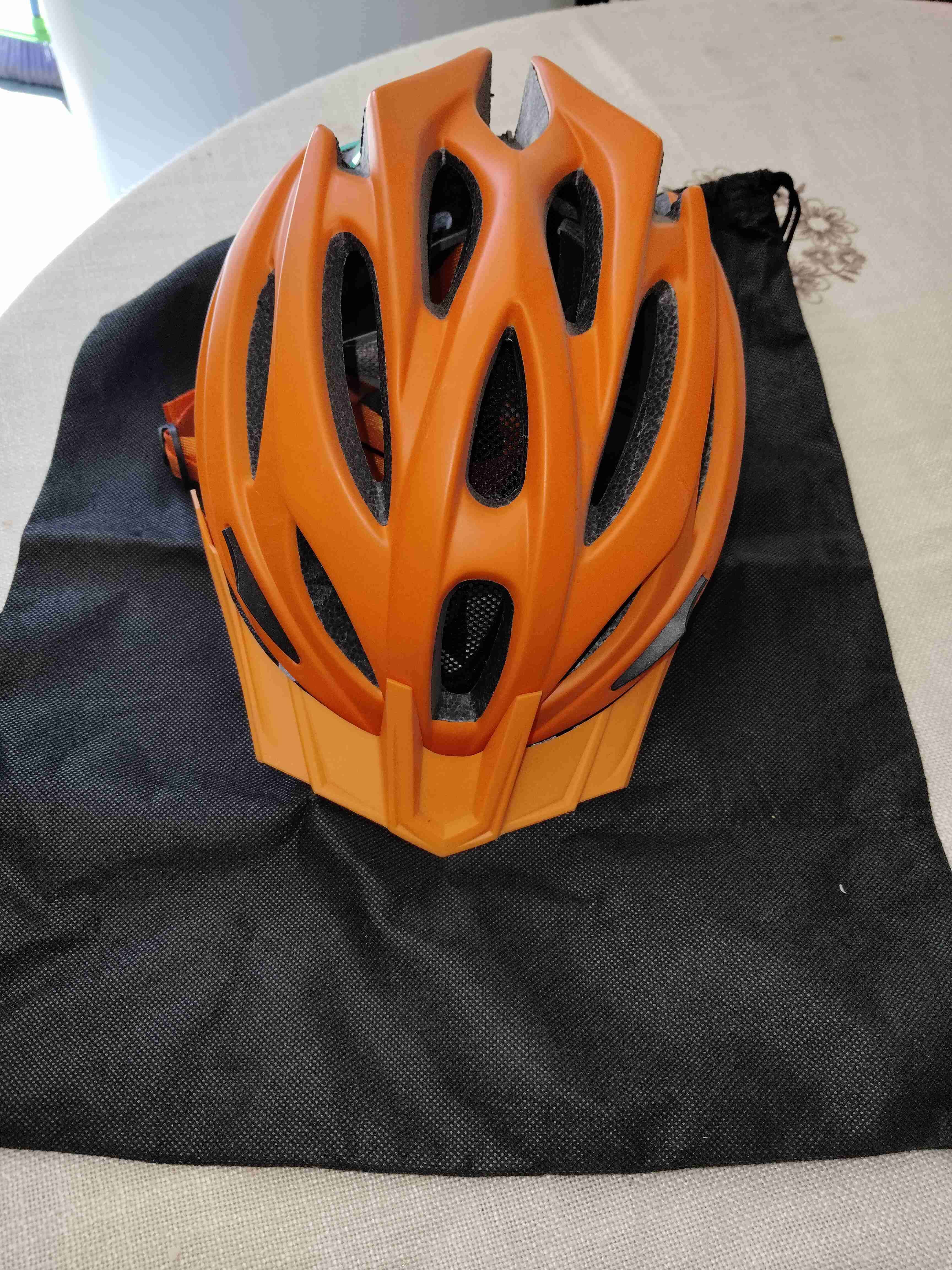 Casco ciclismo naranja y turquesa - 2