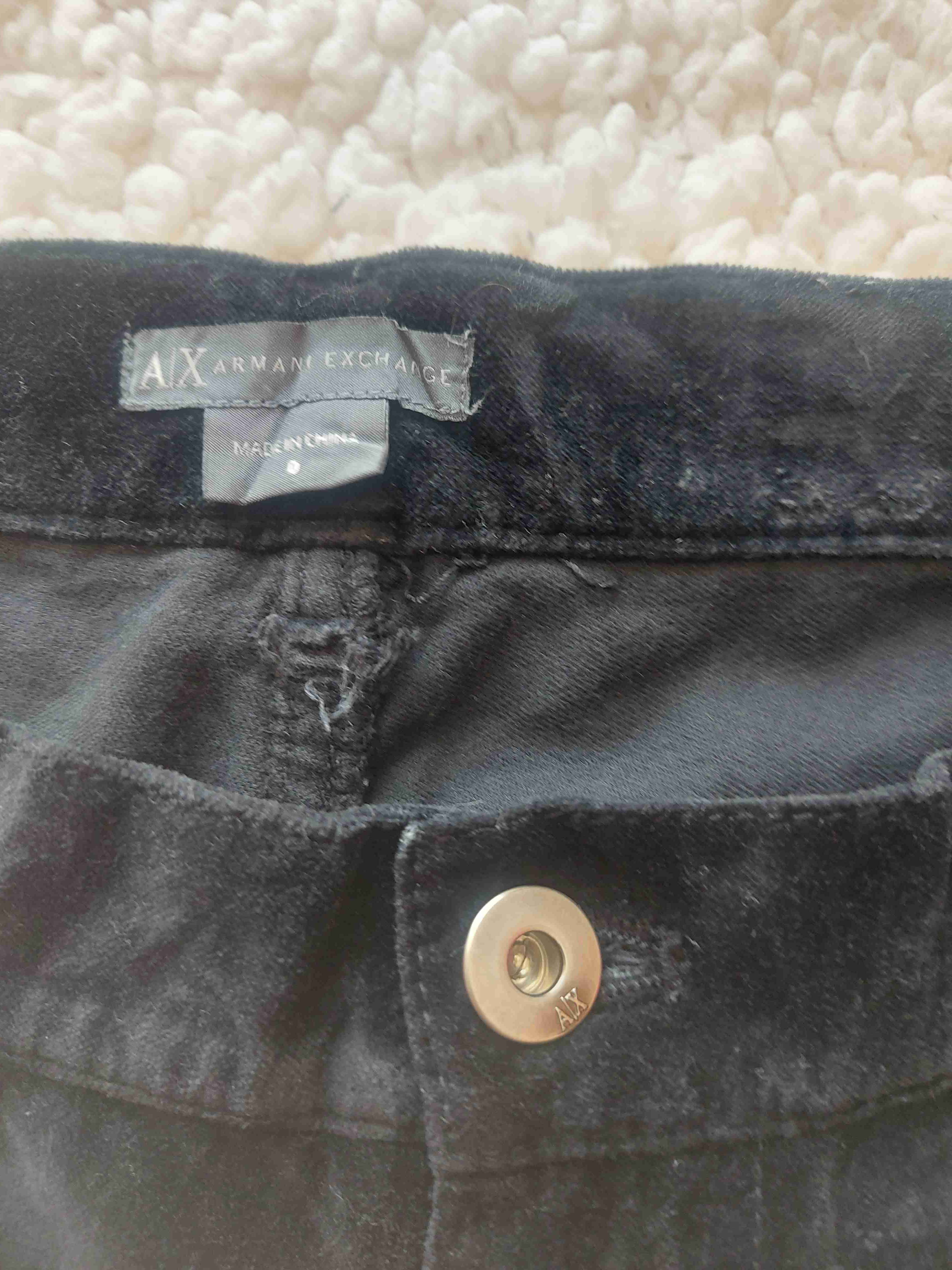 Armani,Pantalones negros de terciopelo talle 36 - miniatura 4