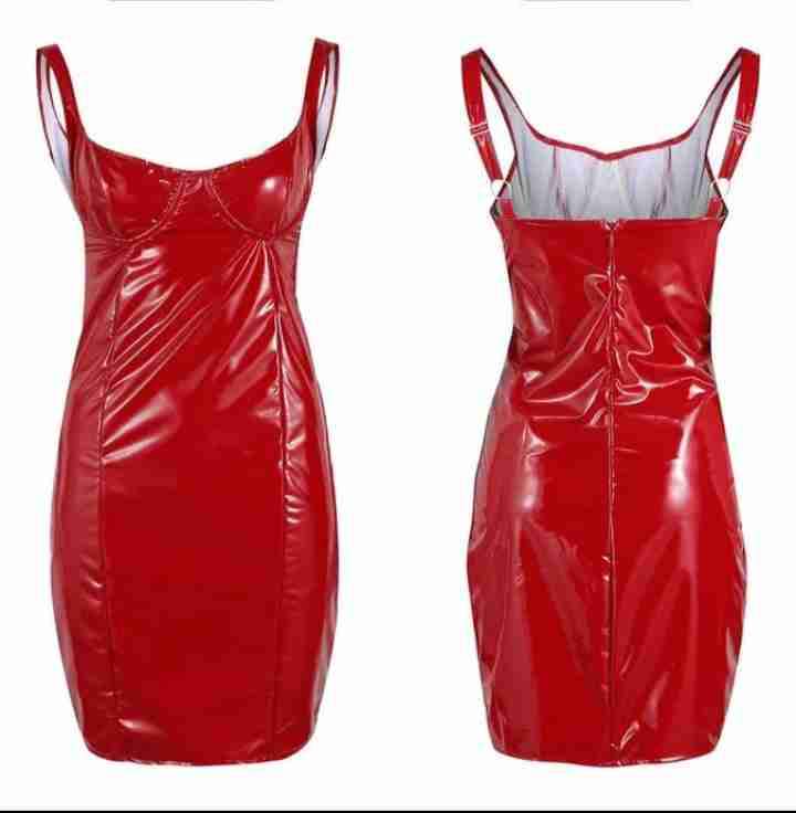 Vestido rojo brillante - miniatura 2
