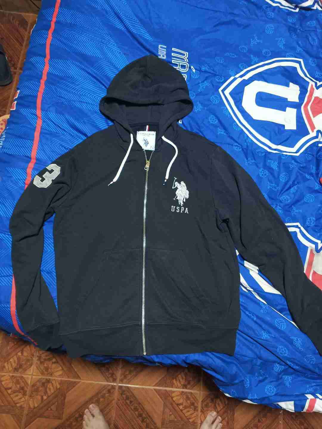 Polerón negro USPA con capucha - miniatura 1