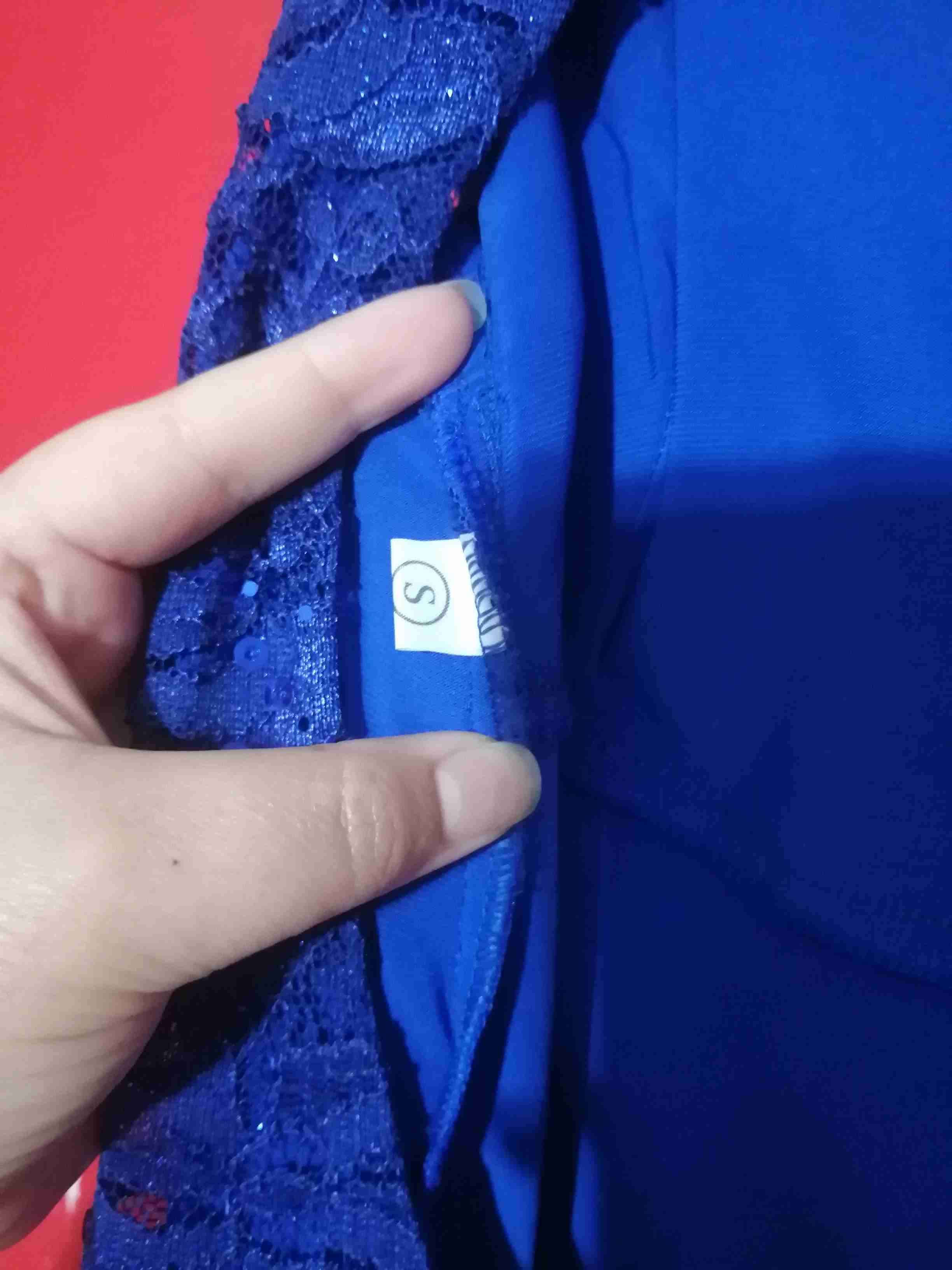 Vestido azul con lentejuelas - 3