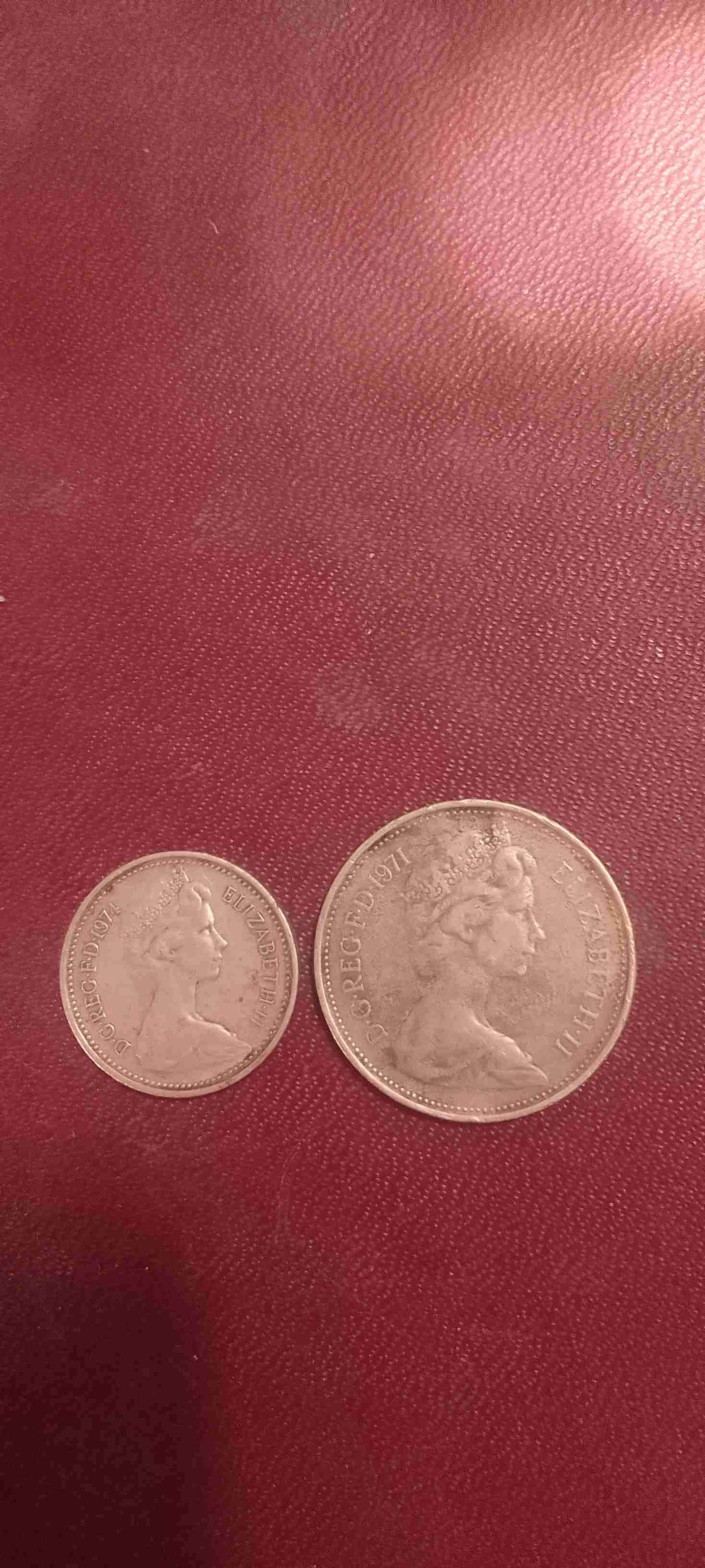 Monedas Gran Bretaña 1 y 2 peniques - miniatura 1