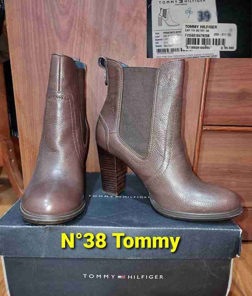 Botines Tommy Hilfiger café - 1