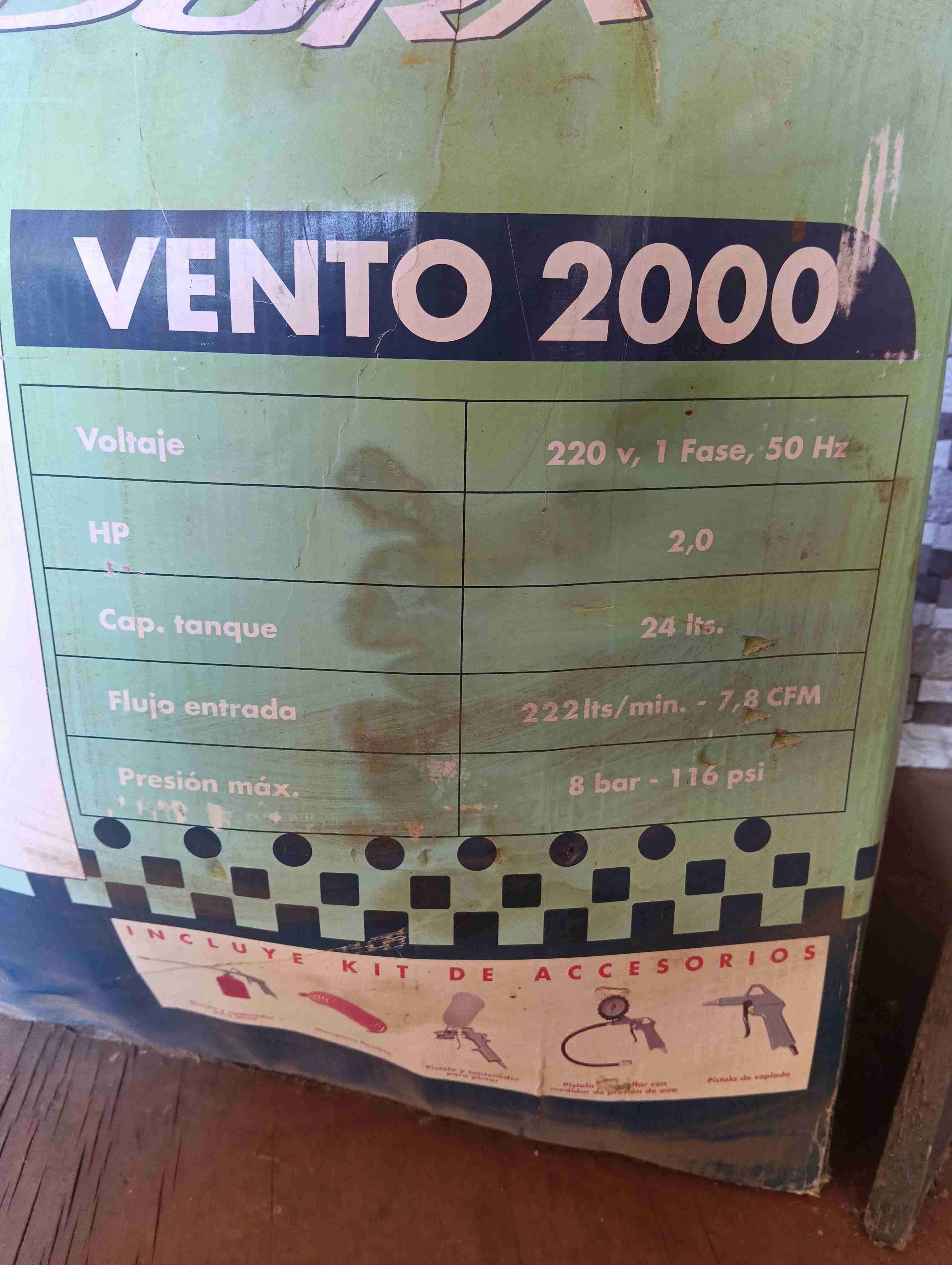 Compresor de aire Indura Vento 2000 - miniatura 3