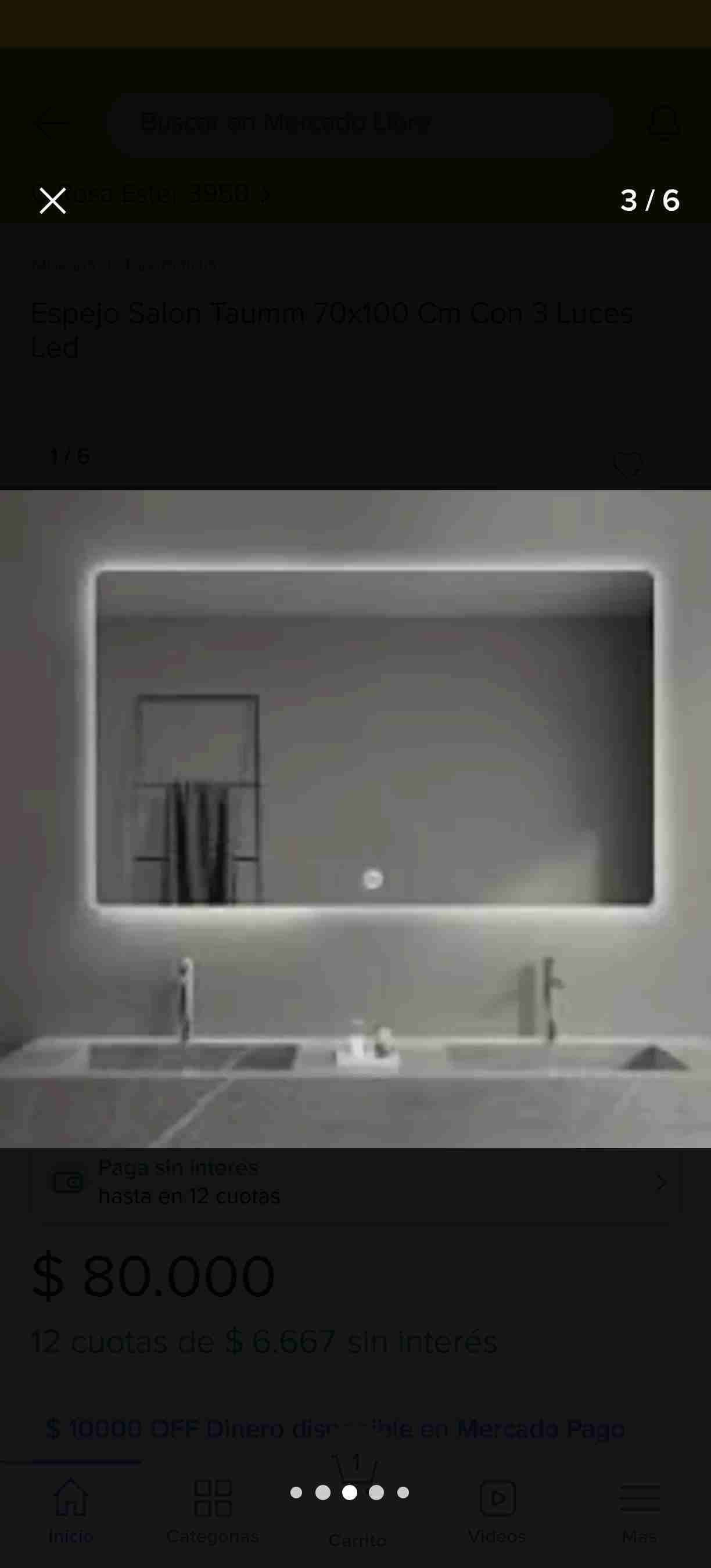 Espejo Taumm con luces LED