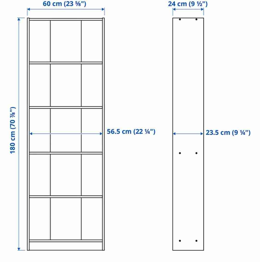 Estante blanco alto de madera - miniatura 2