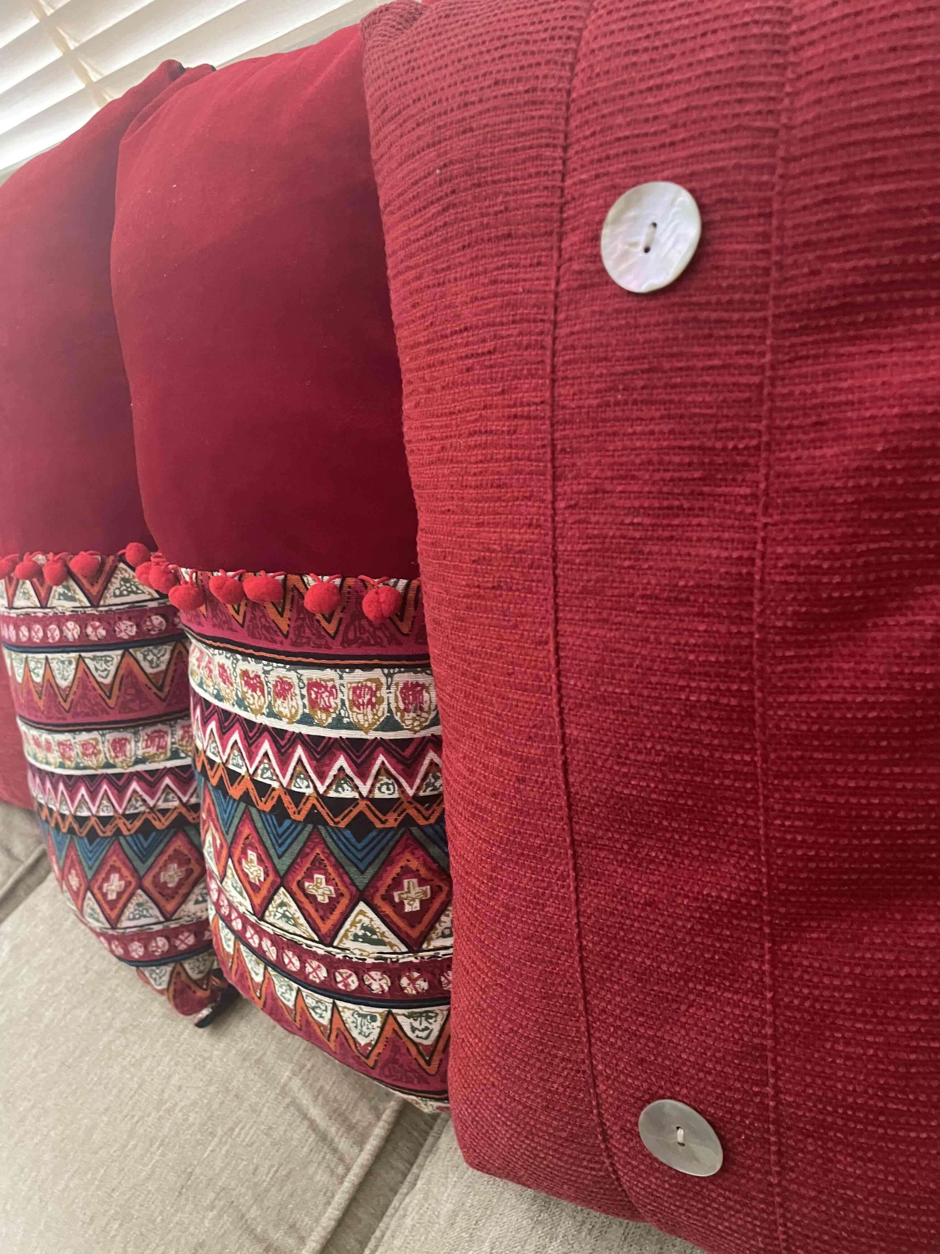 4 Cojines decorativos rojos - miniatura 4