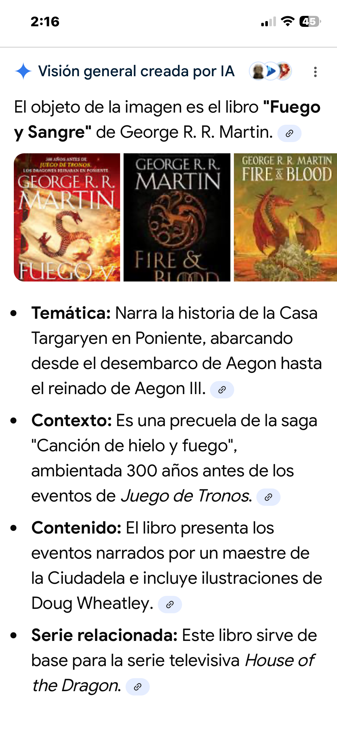 Libro Fuego y Sangre de George R.R. Martin - miniatura 2