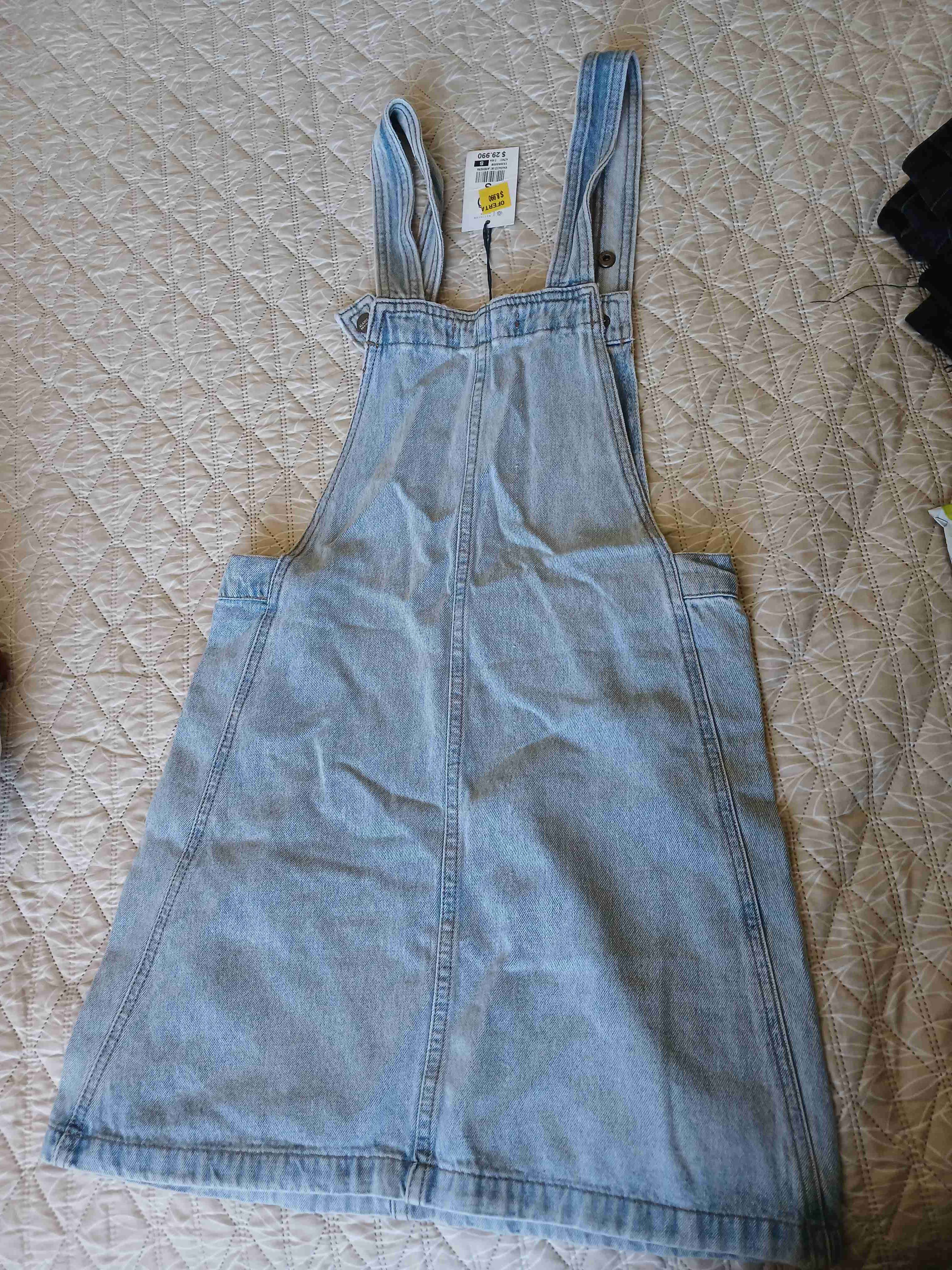 Jardinera de mezclilla azul claro - miniatura 2