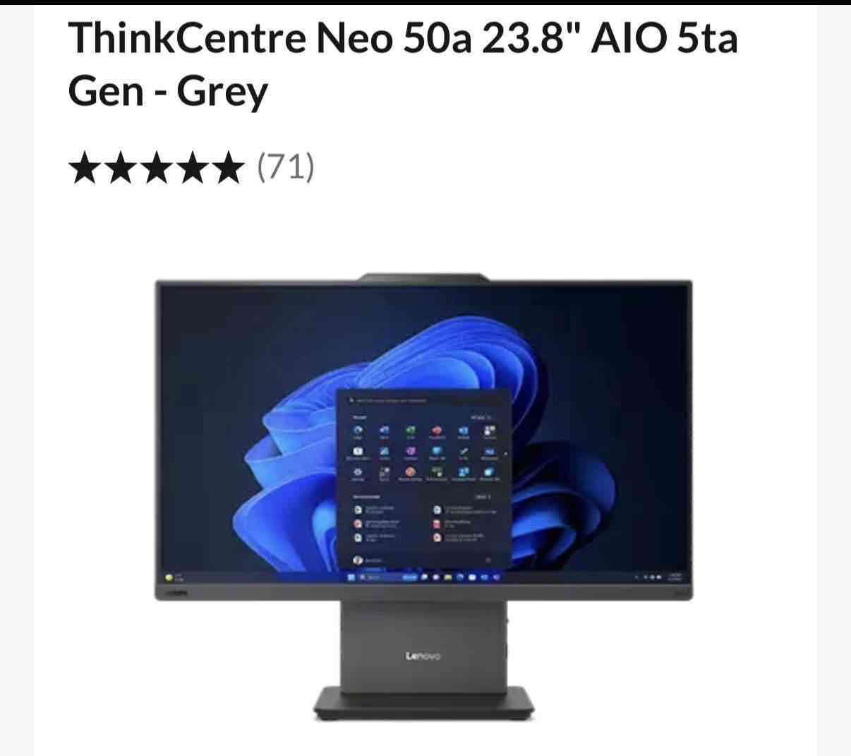 ThinkCentre Neo 50a 23.8” AIO 5ta generación!! - 1