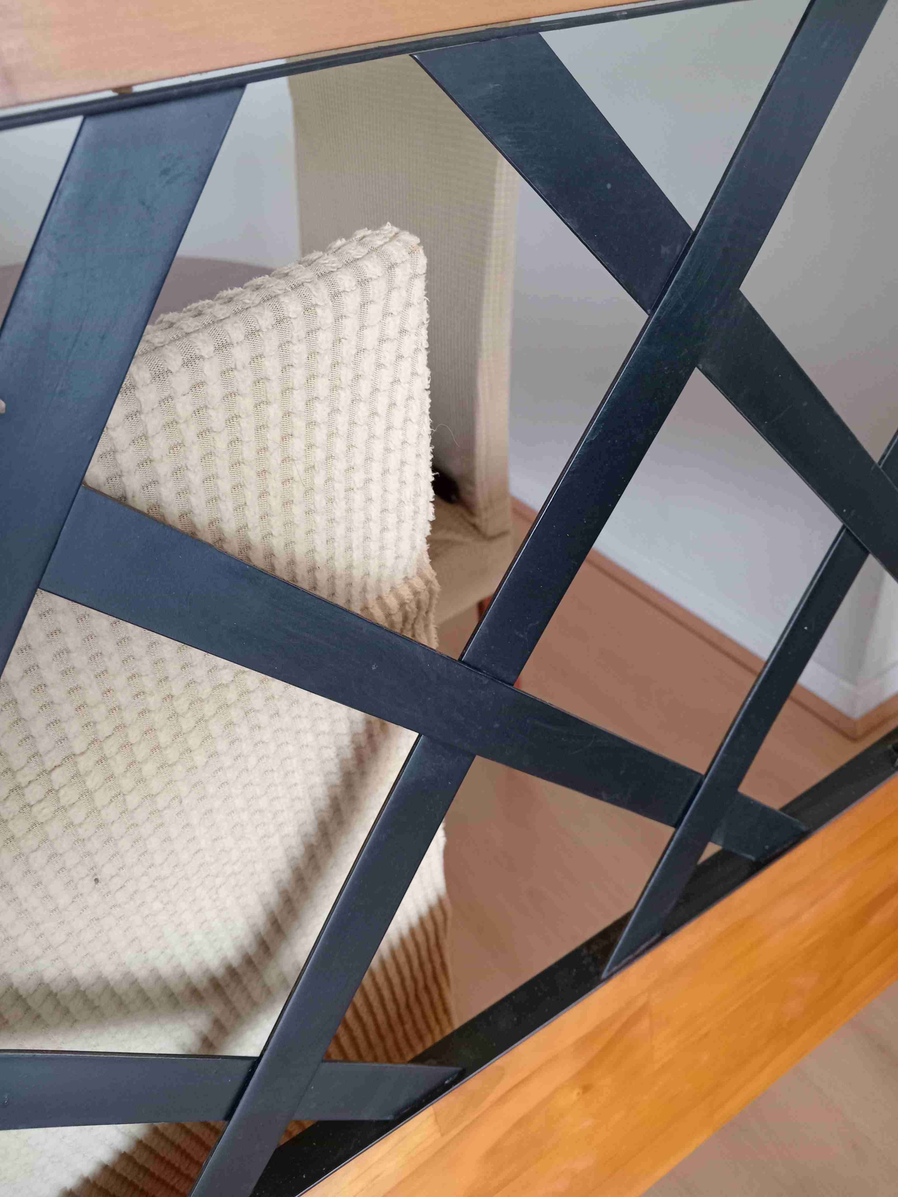 Respaldo de cama de madera y metal - miniatura 5