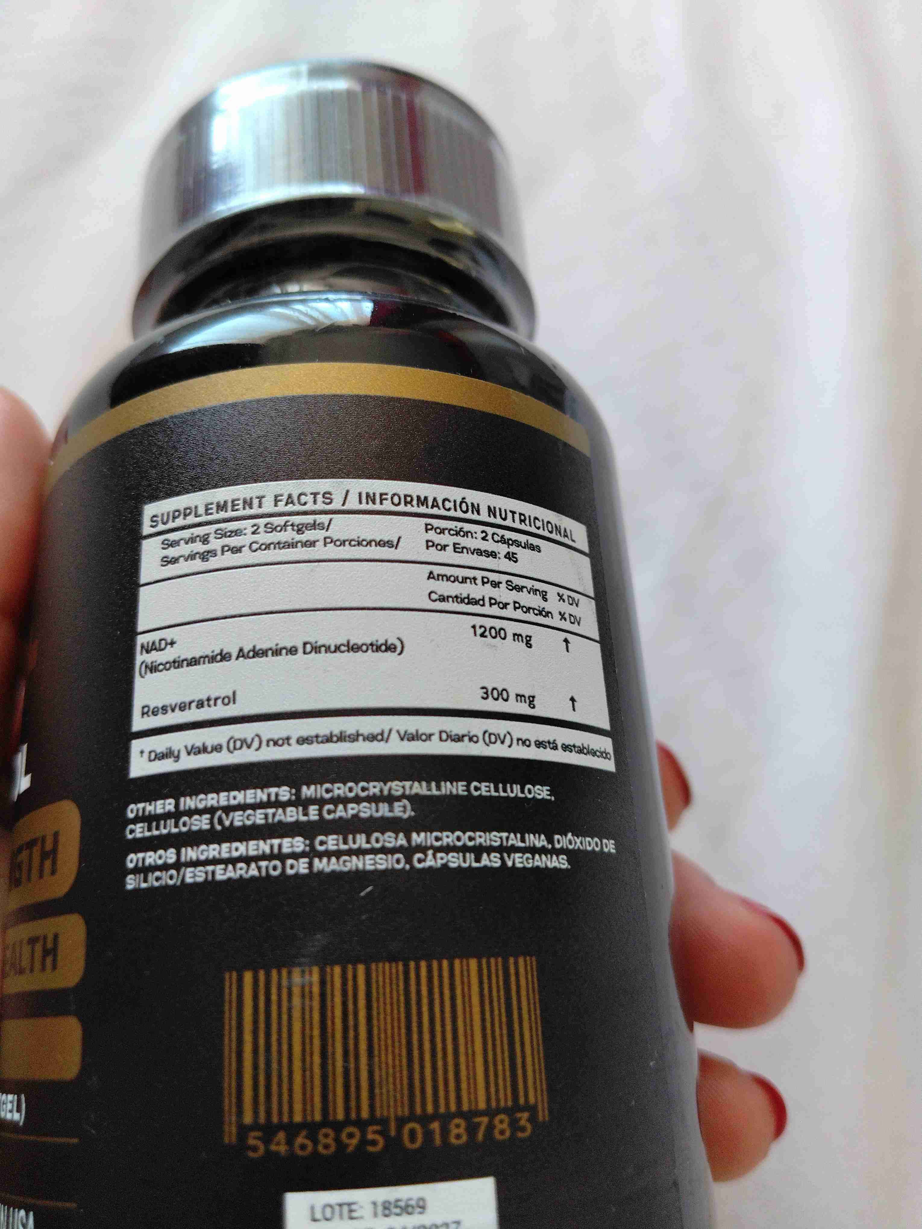 Suplemento Vitaluxe NAD+ Resveratrol - miniatura 2