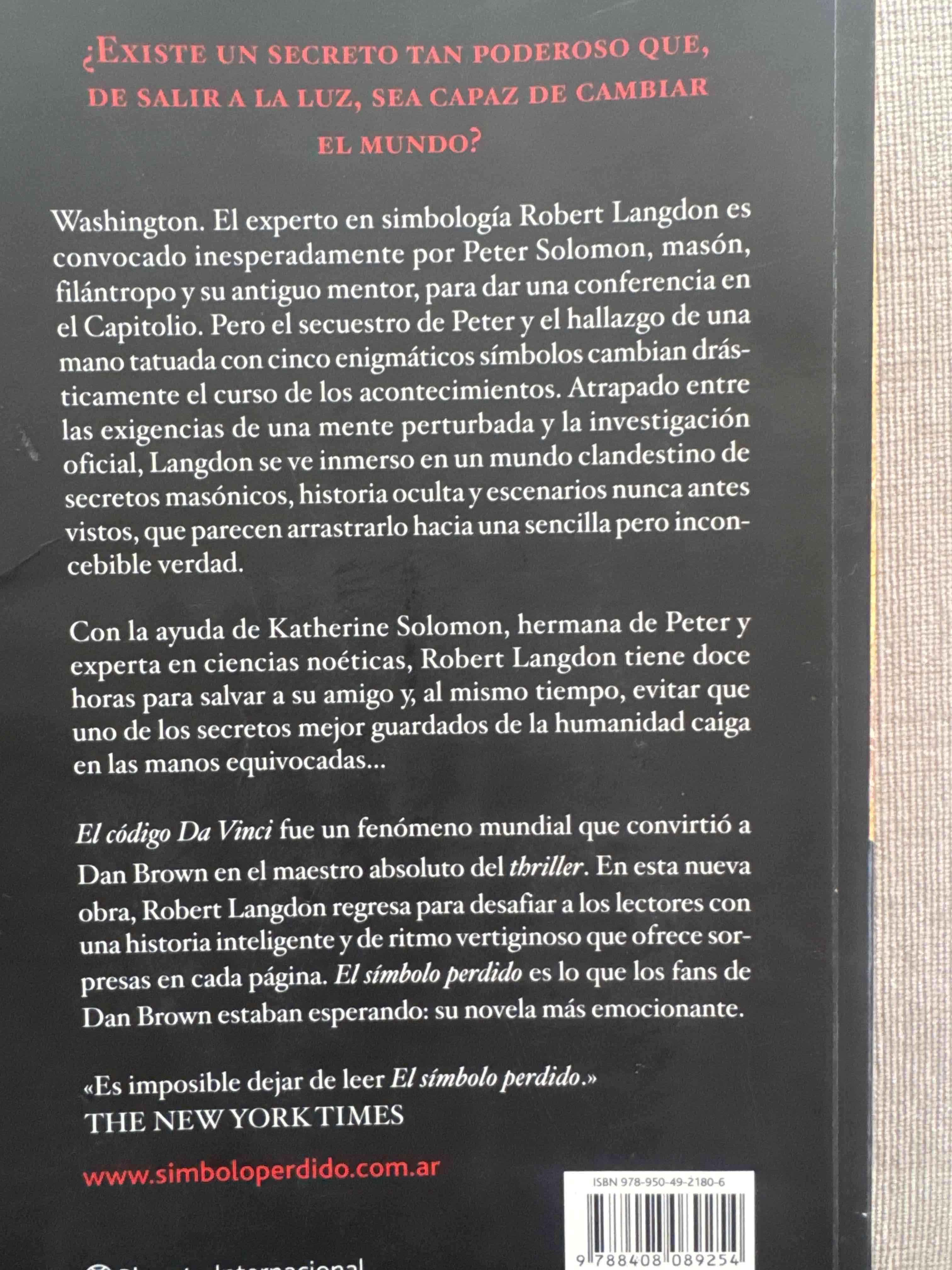 Libro El Símbolo Perdido - Dan Brown - miniatura 2