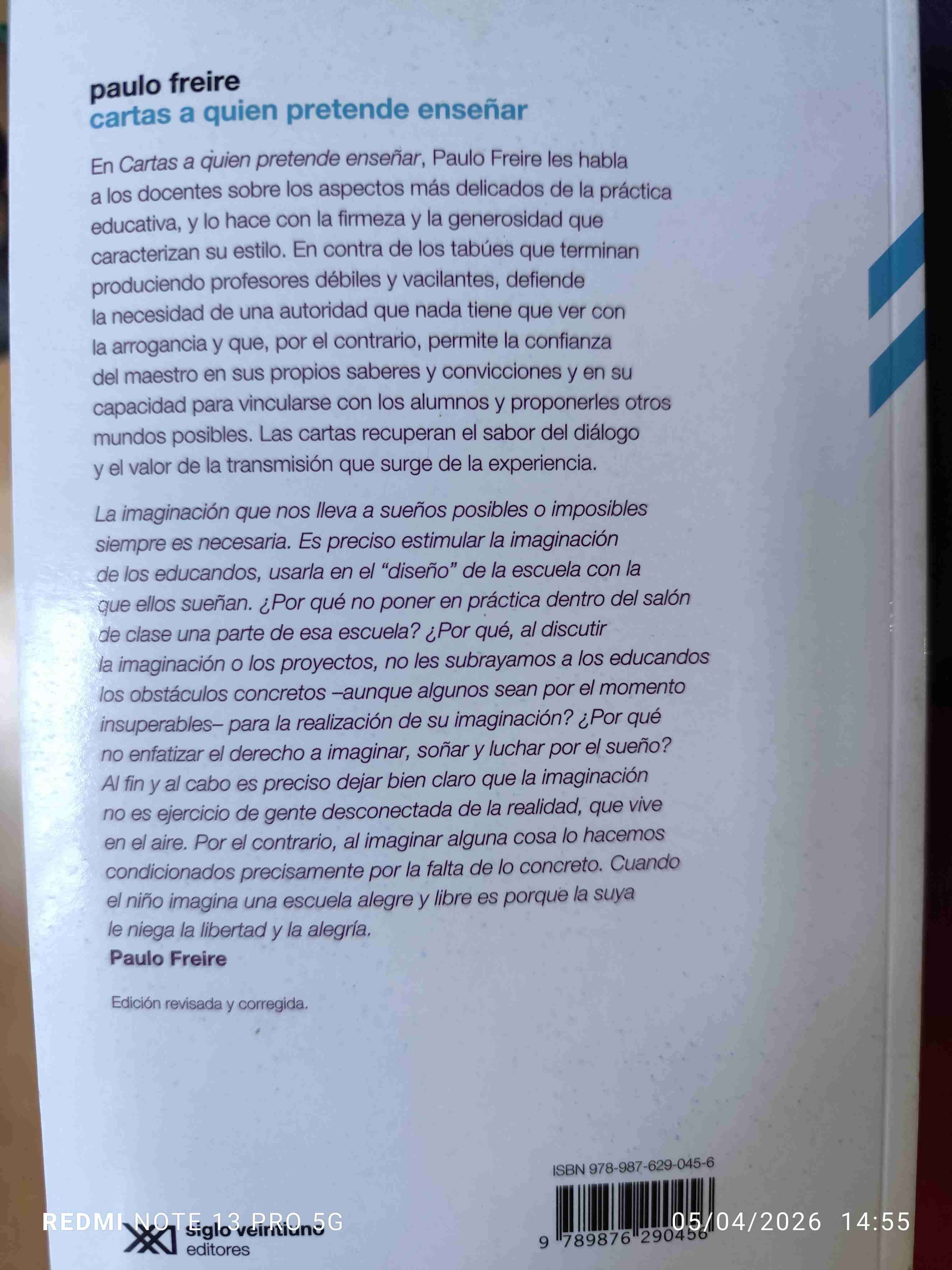 Libro Paulo Freire Cartas a quien pretende enseñar - miniatura 2
