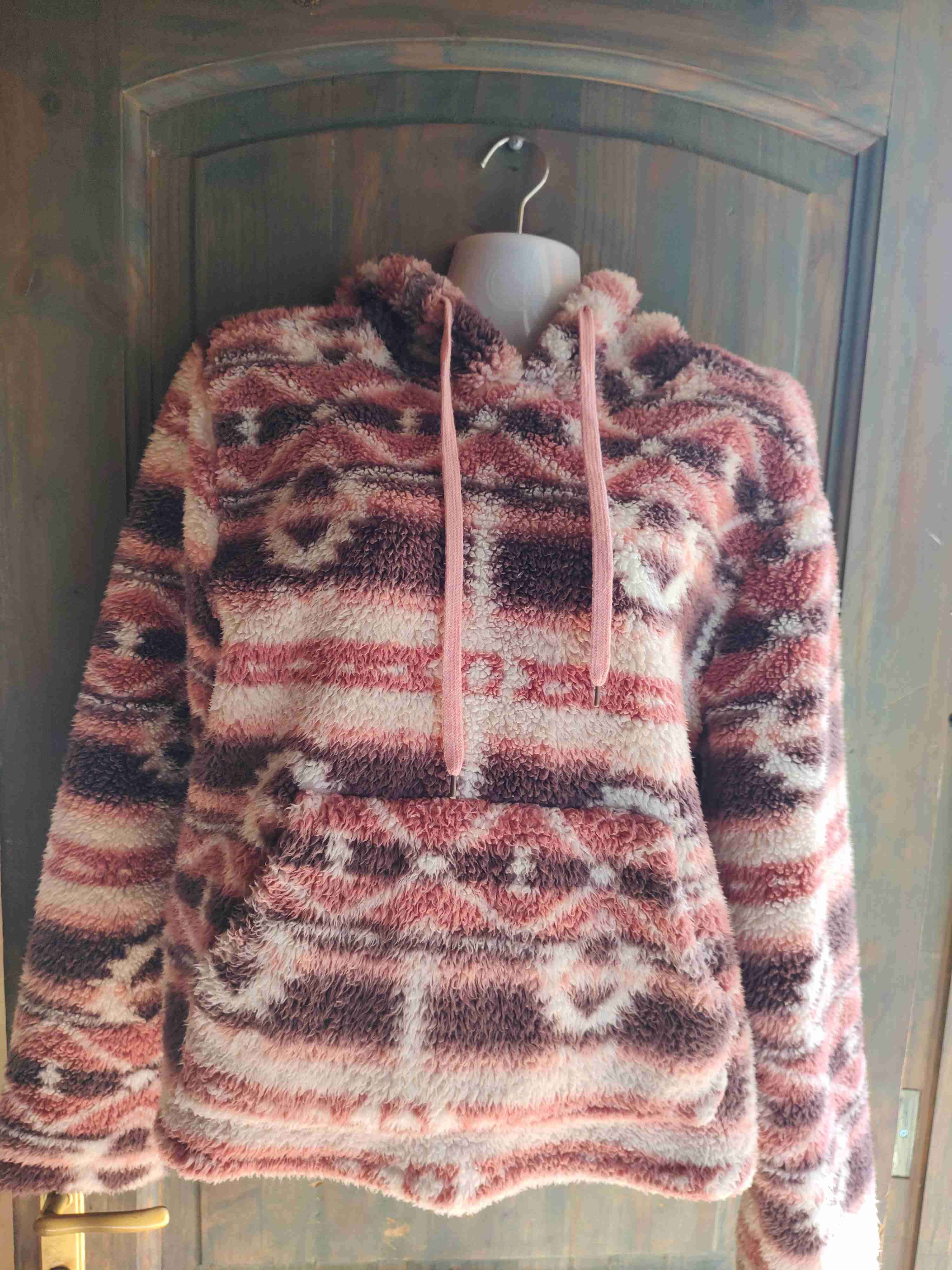 Polerón polar étnico con capucha - 1