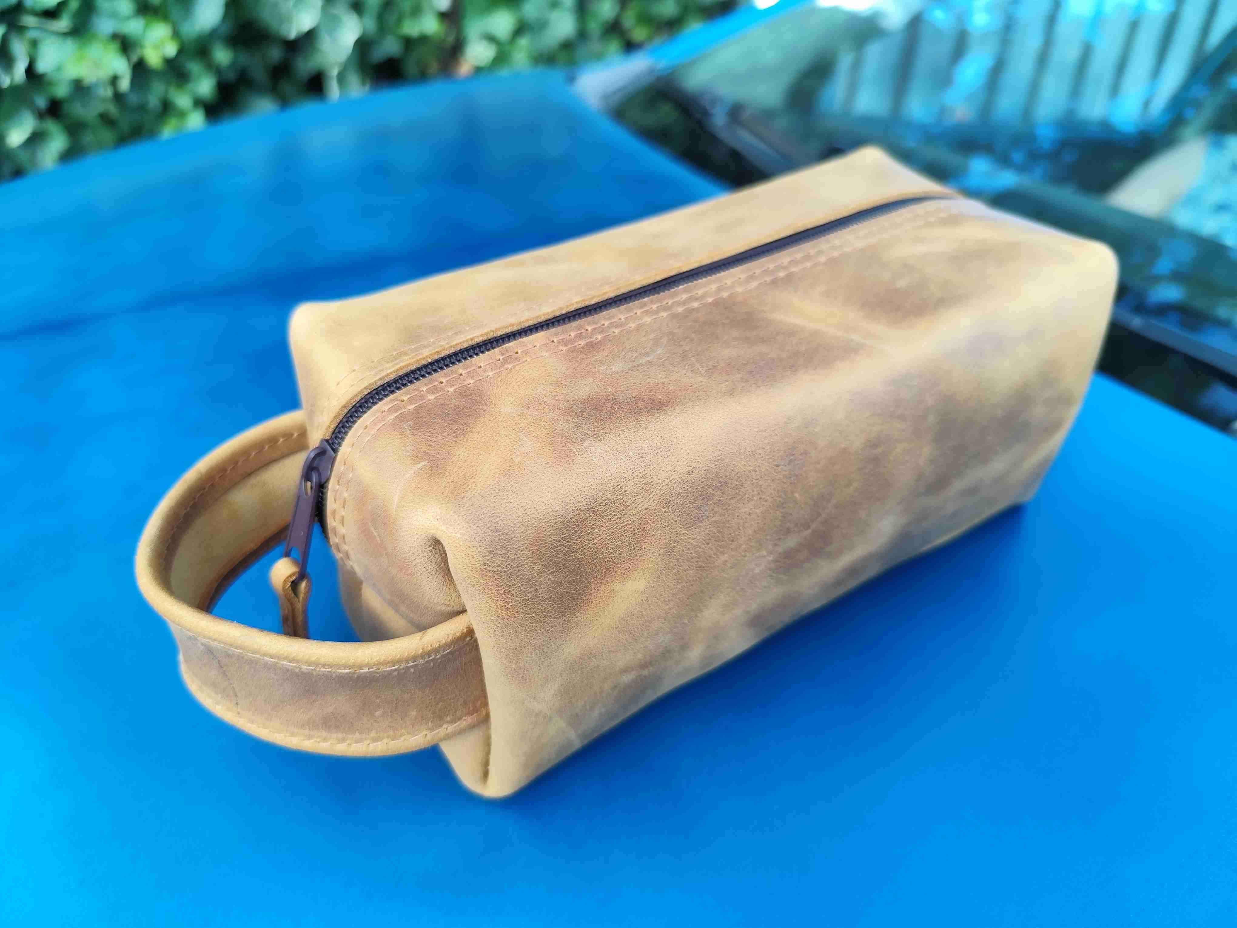 Set de accesorios de cuero marrón - 6