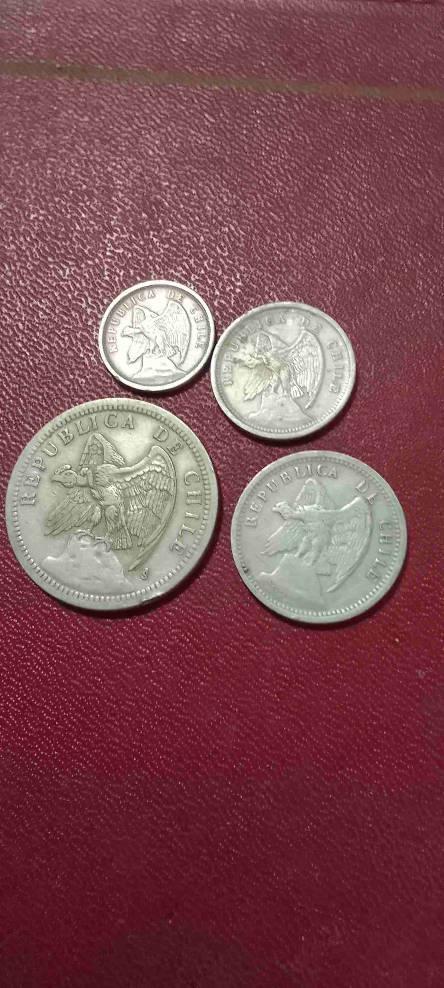 Set de monedas antiguas chilenas 1928-1933 - miniatura 2