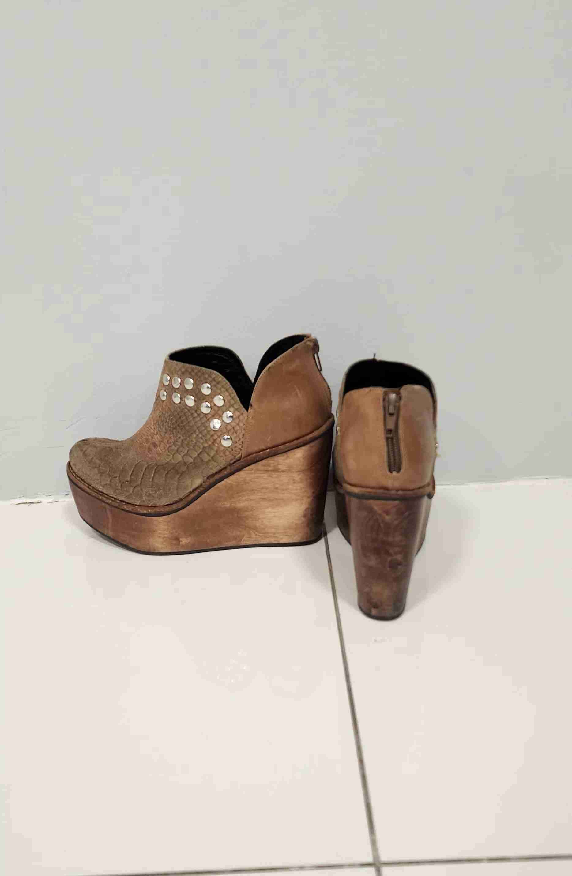 Botines de cuero con plataforma - miniatura 2