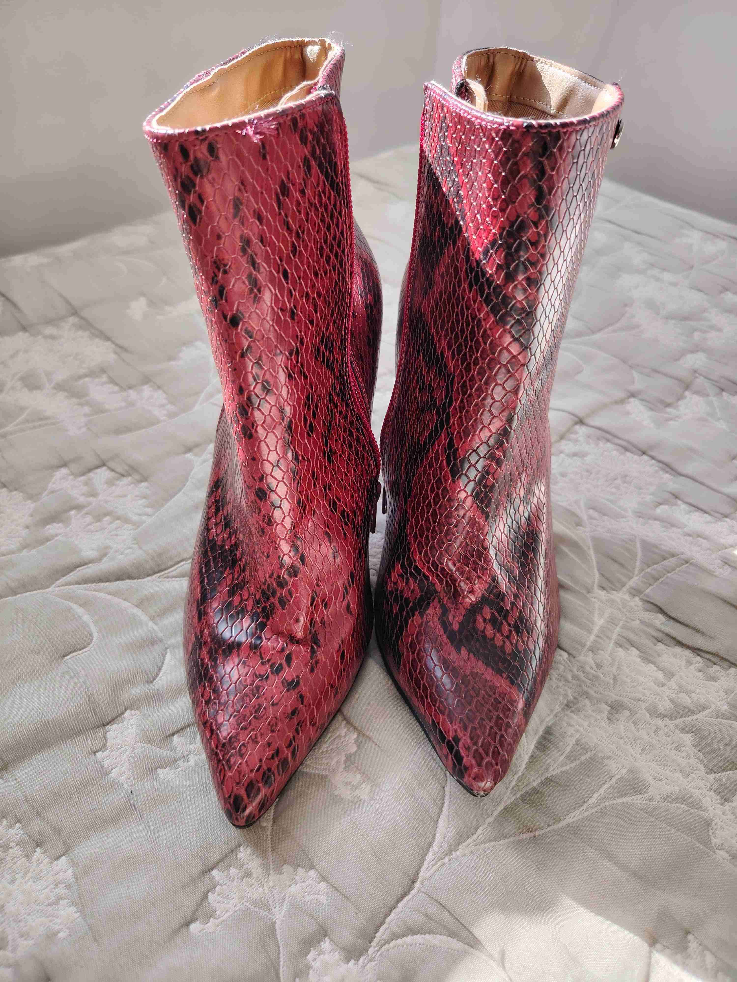 Botines de cuero rojos talla 38 - miniatura 2