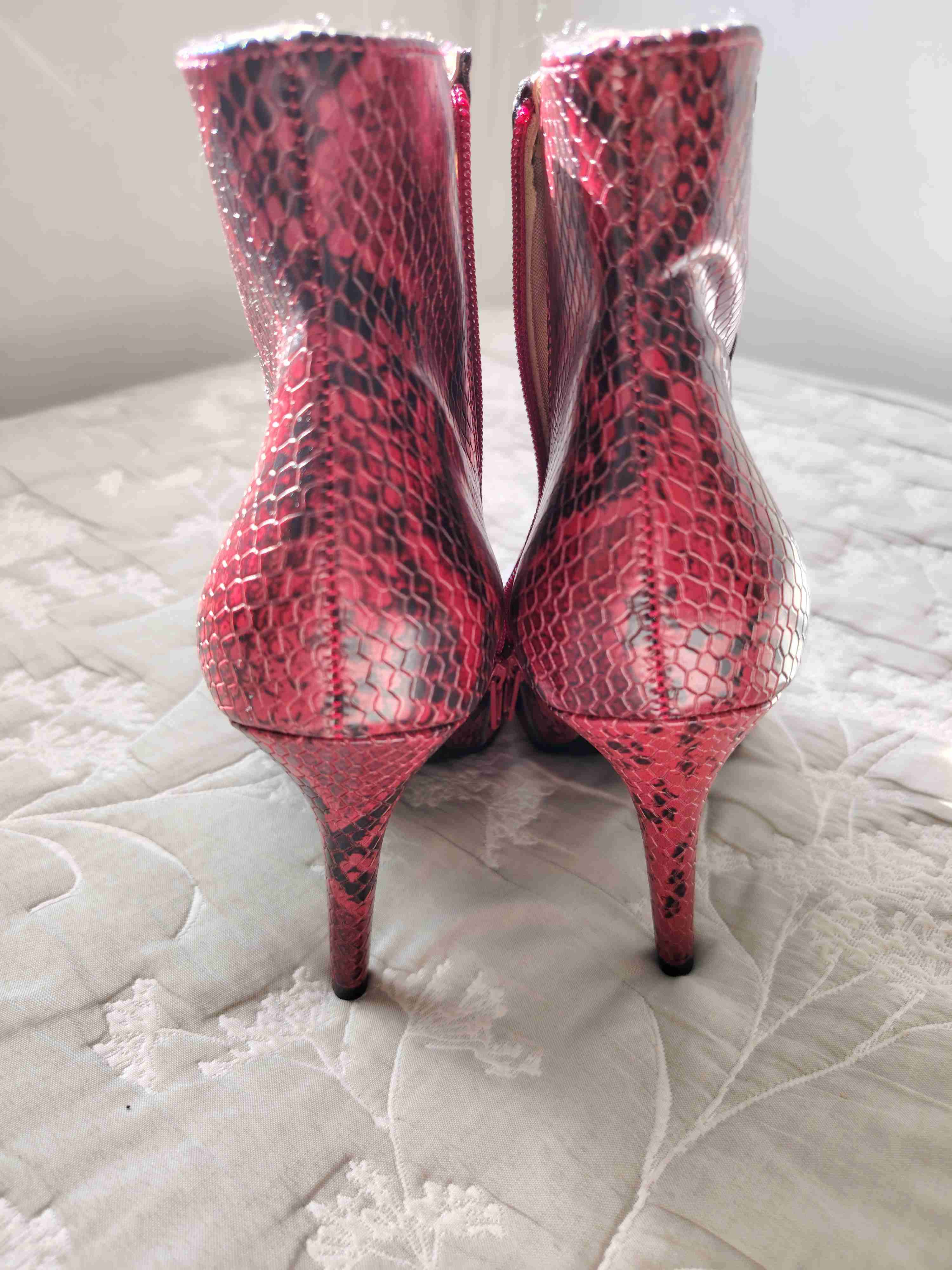 Botines de cuero rojos talla 38 - miniatura 3