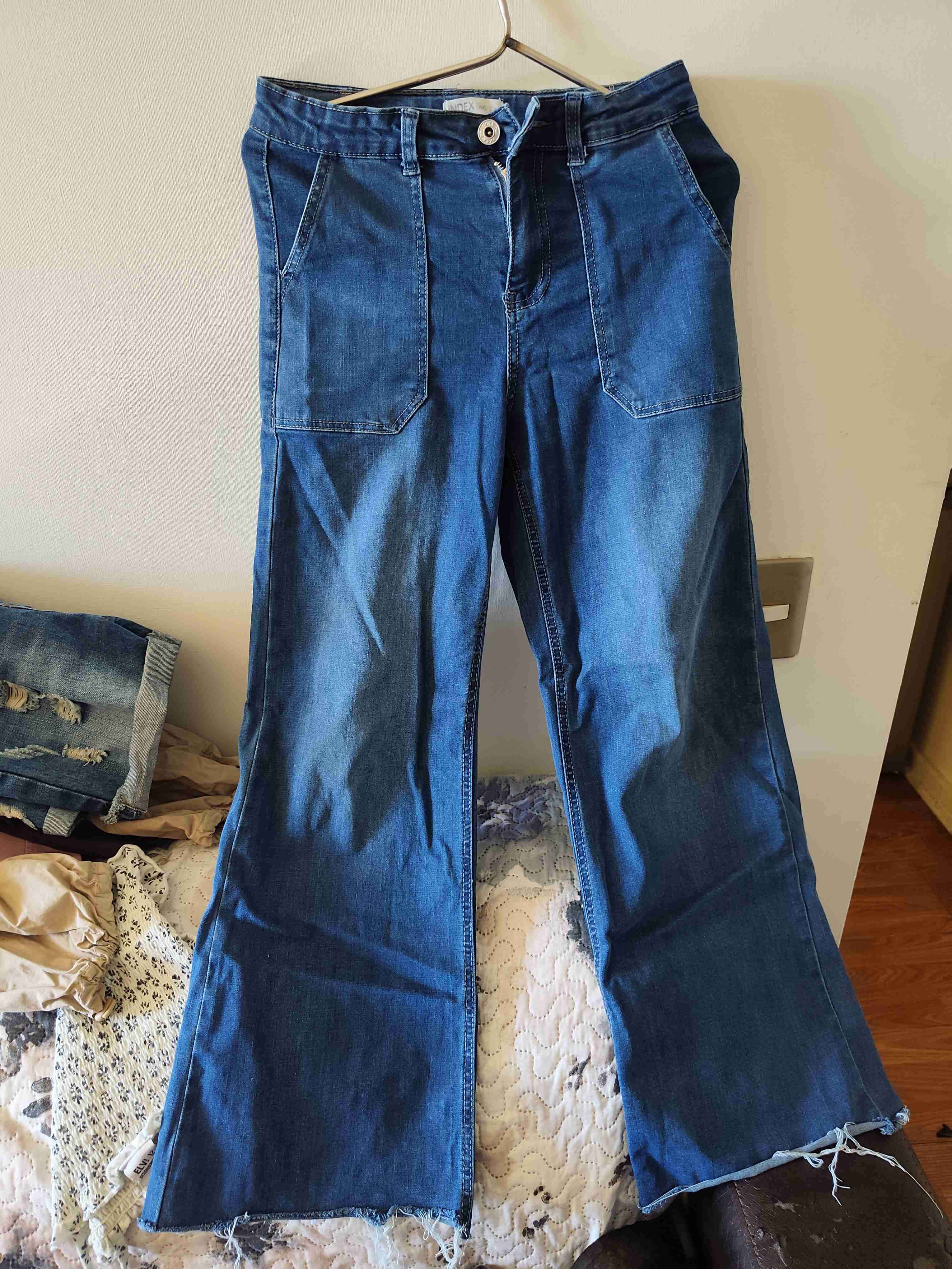 Jeans acampanados azul oscuro - miniatura 2