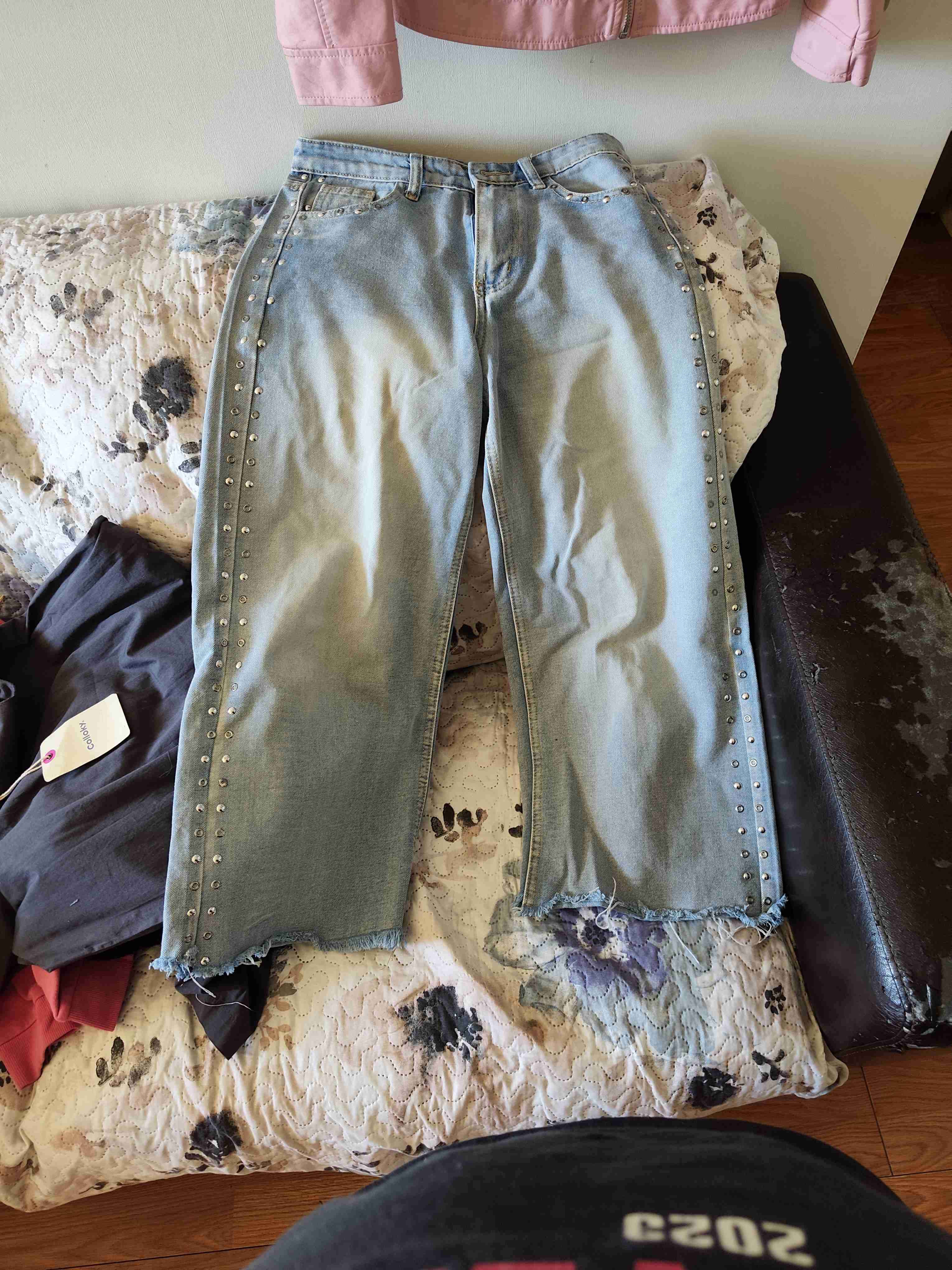 Jeans acampanados azul oscuro - miniatura 6