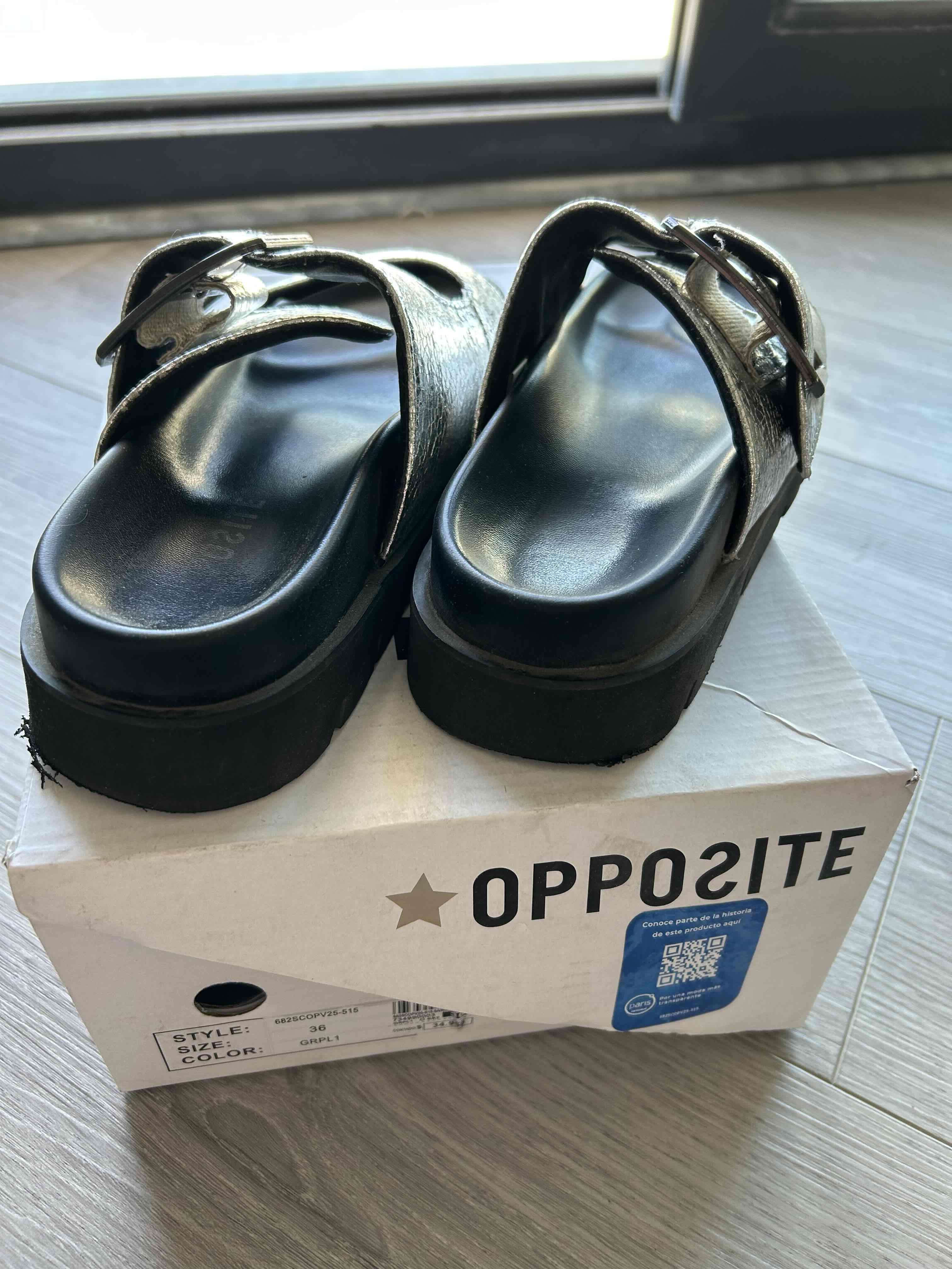 Sandalias plateadas metalizadas - miniatura 5